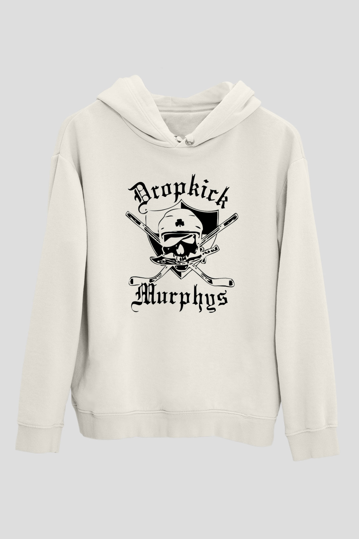 Dropkick Murphys Beyaz Unisex Kapşonlu Sweatshirt
