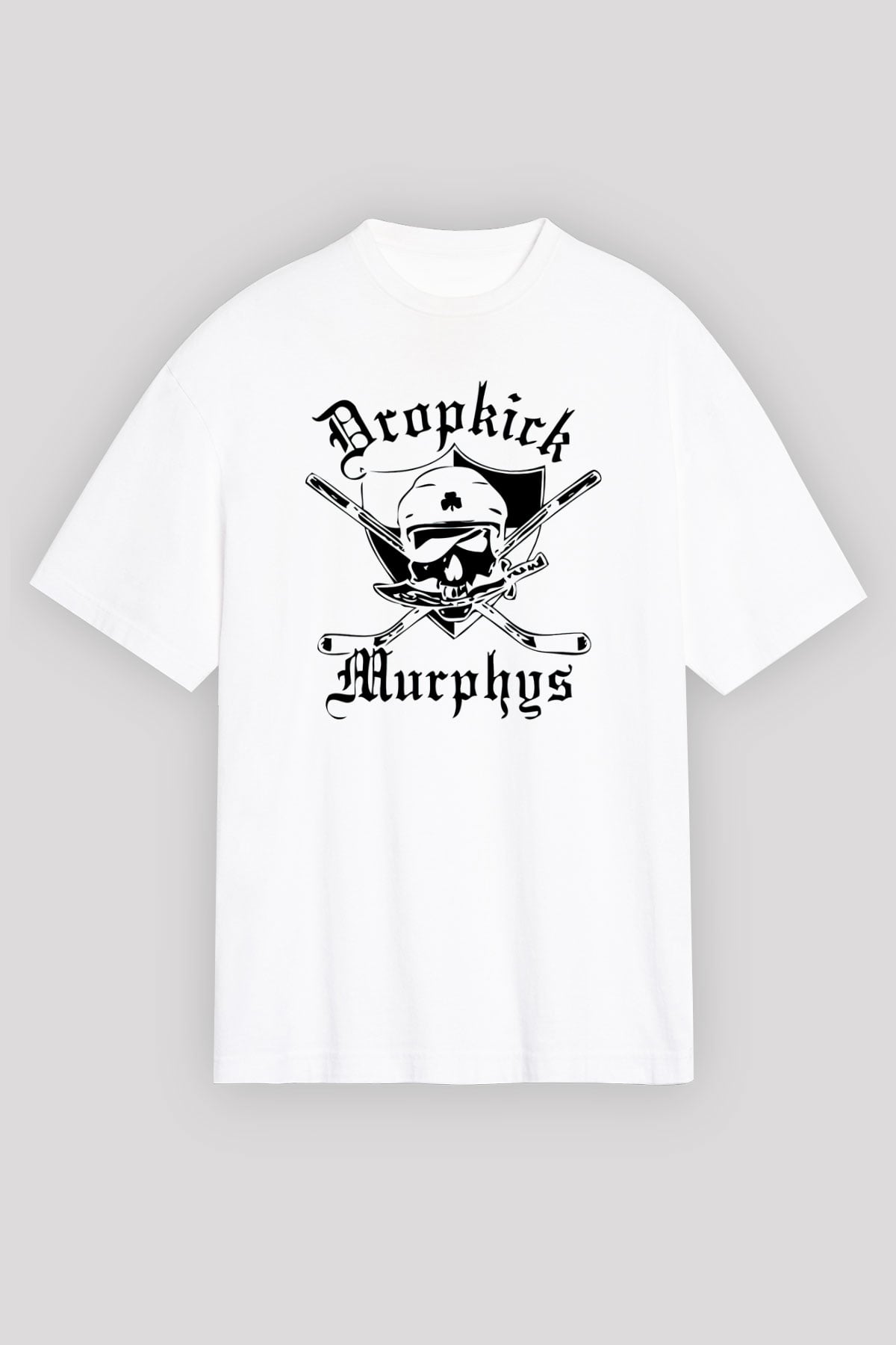 Dropkick Murphys Beyaz Unisex Oversize Tişört T-Shirt
