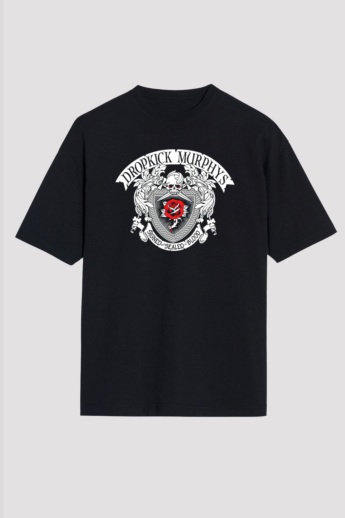 Dropkick Murphys Siyah Unisex Oversize Tişört T-Shirt