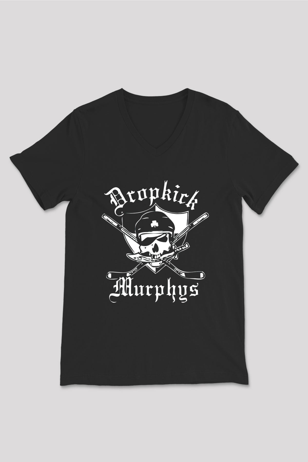Dropkick Murphys Siyah Unisex V Yaka Tişört T-Shirt