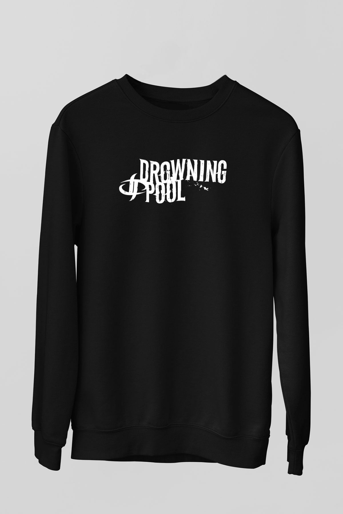Drowning Pool Baskılı Unisex Siyah Sweatshirt