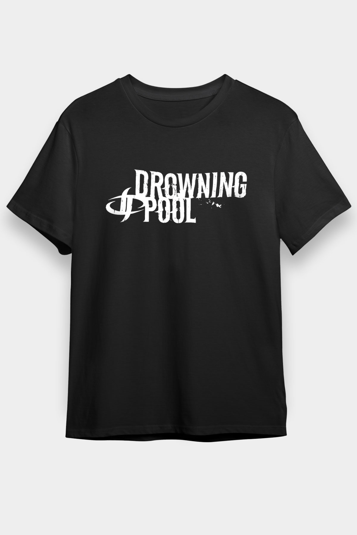 Drowning Pool Baskılı Unisex Siyah Tişört - Tshirt
