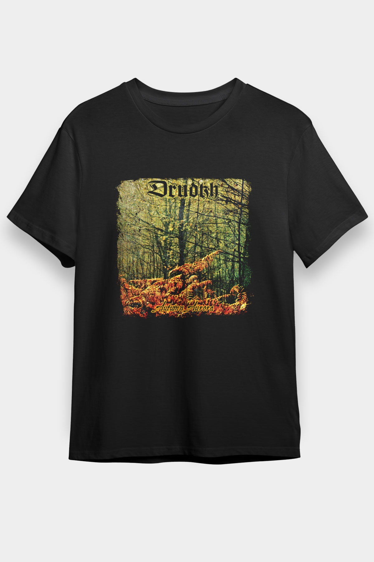 Drudkh Baskılı Unisex Siyah Tişört