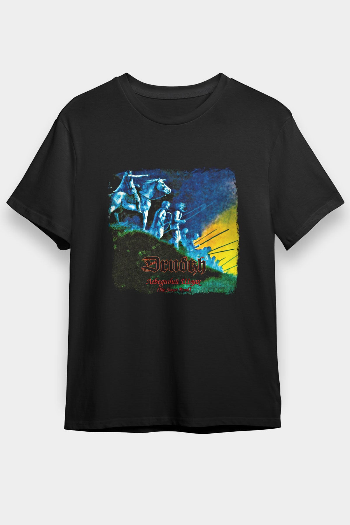 Drudkh Baskılı Unisex Siyah Tişört