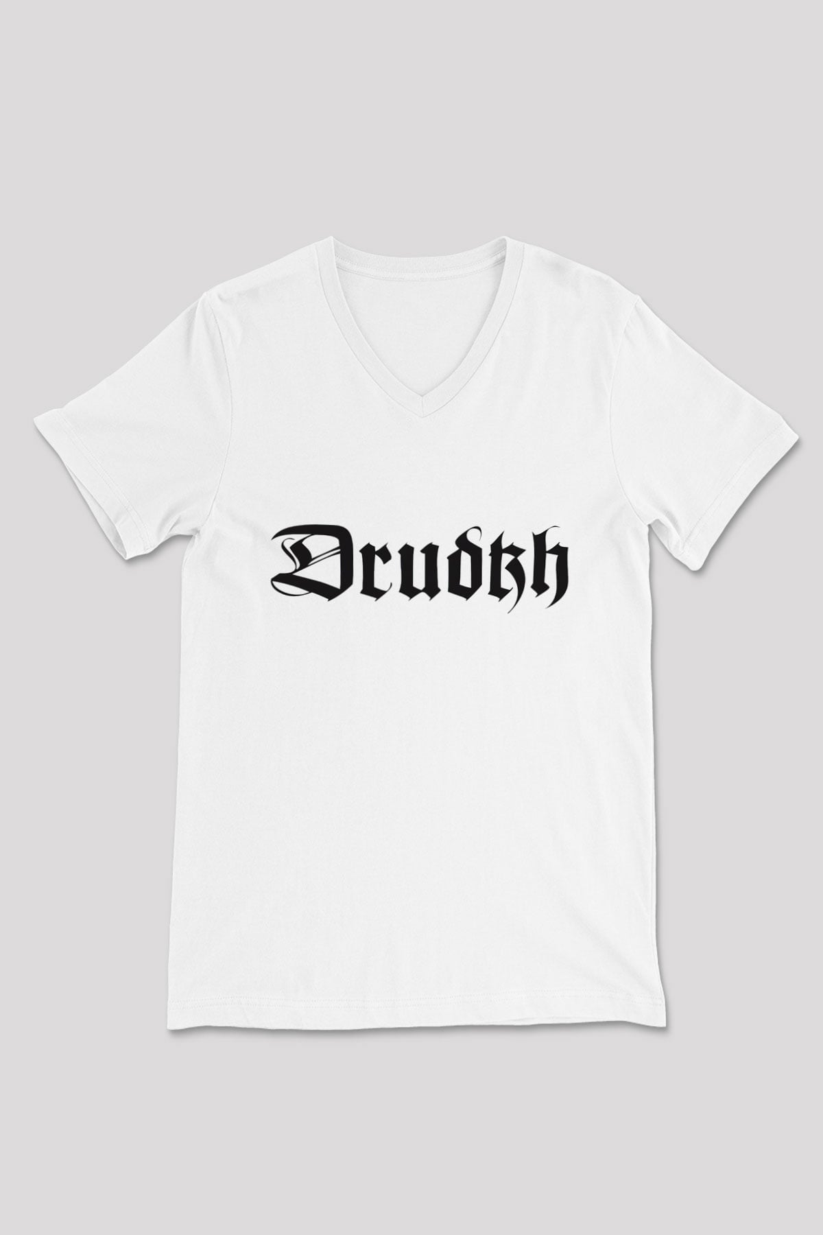Drudkh Beyaz Unisex V Yaka Tişört T-Shirt