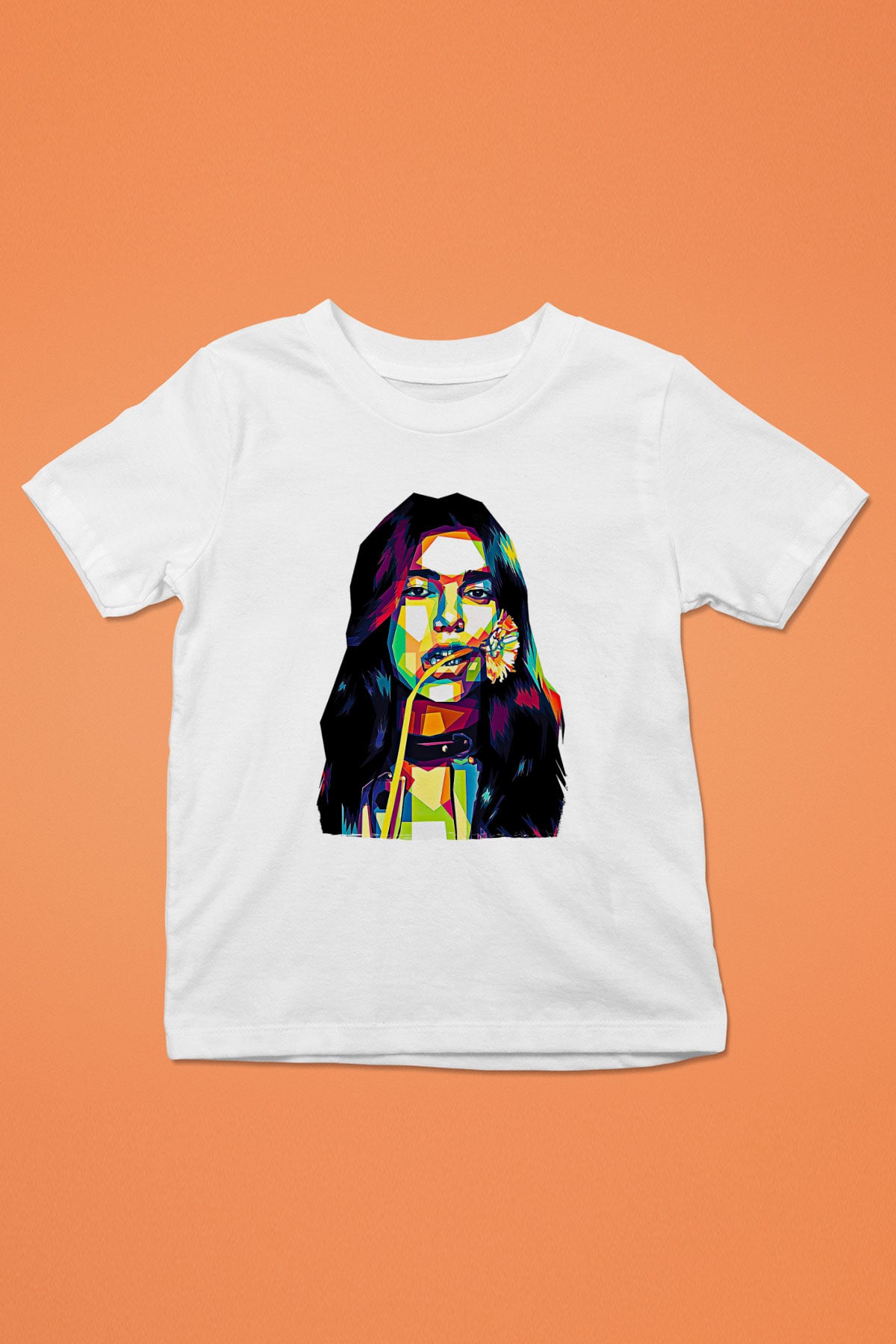 Dua Lipa Baskılı Beyaz Unisex Beyaz Çocuk Tişört - Tshirt