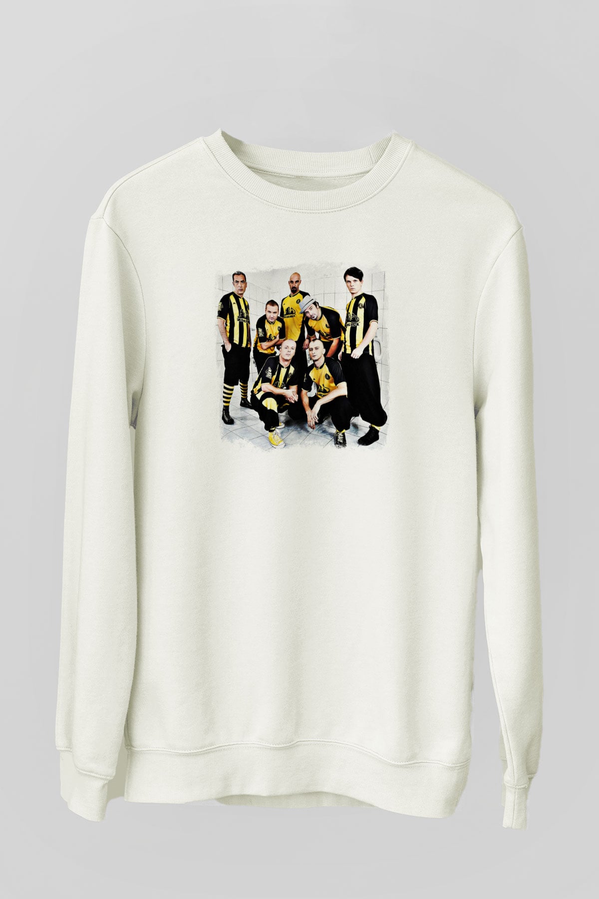 Dubioza Kolektiv Baskılı Unisex Beyaz Sweatshirt