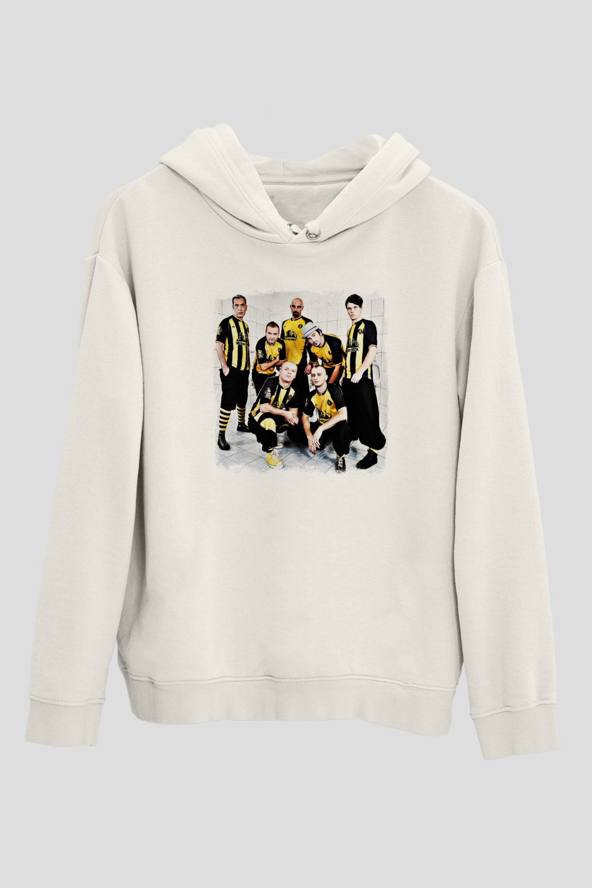 Dubioza Kolektiv Baskılı Unisex Beyaz Hoodie