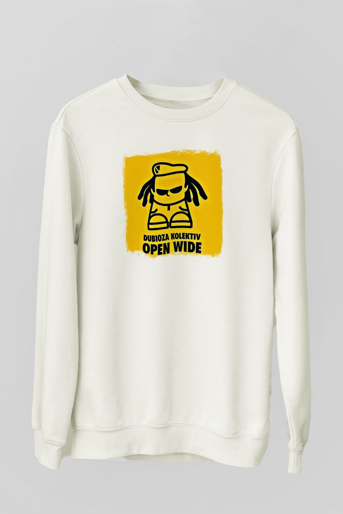Dubioza Kolektiv Baskılı Unisex Beyaz Sweatshirt