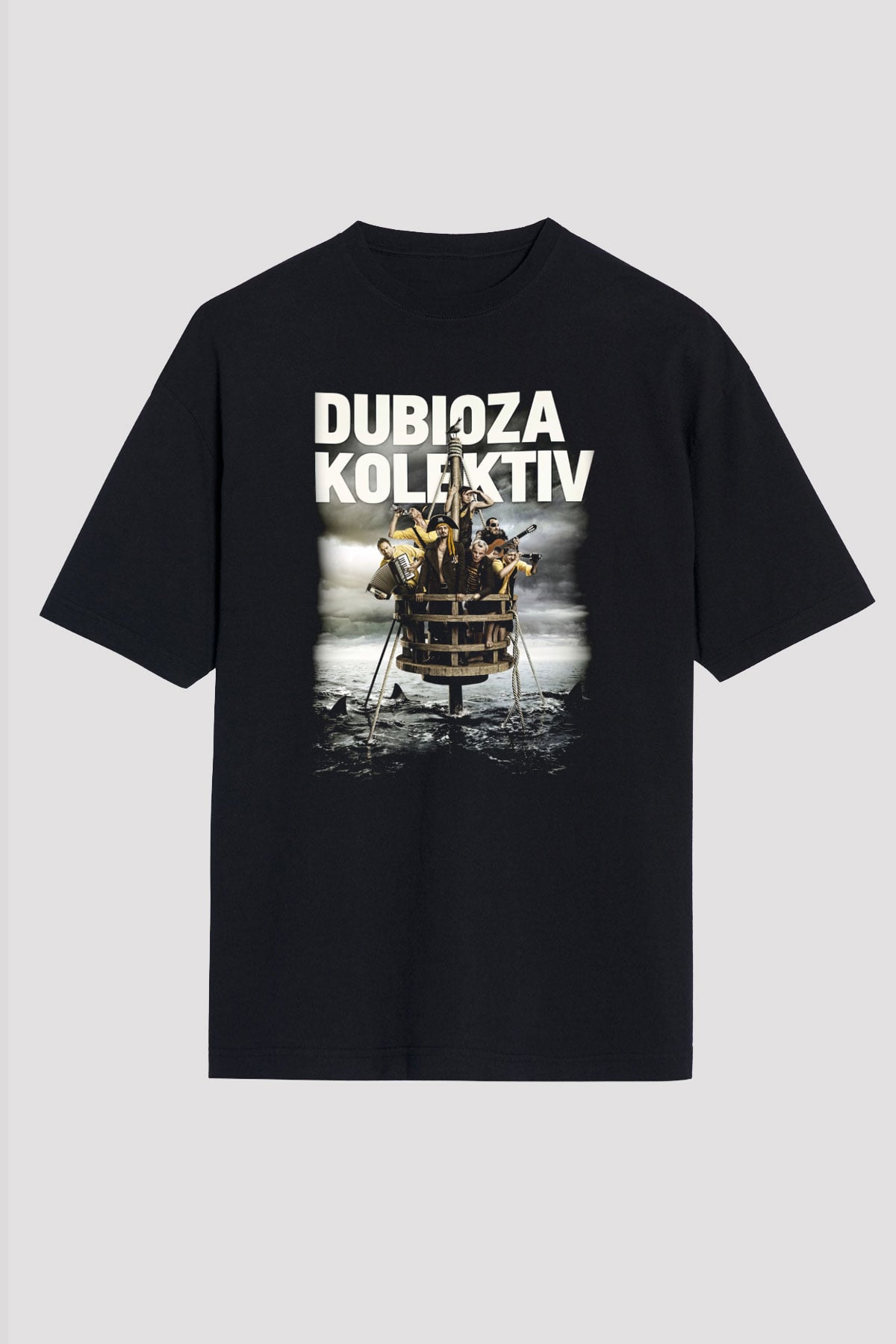 Dubioza kolektiv Siyah Unisex Oversize Tişört T-Shirt