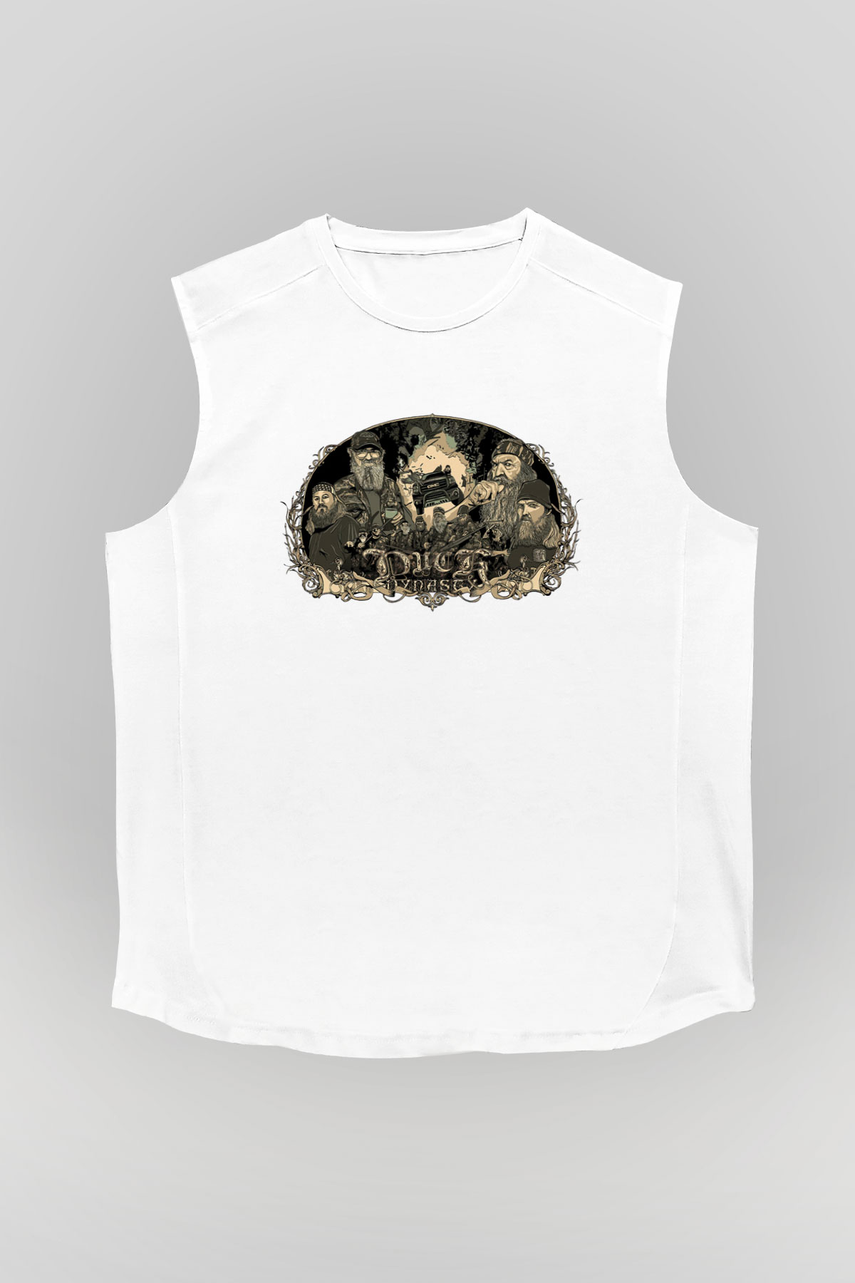 Duck Dynasty Beyaz Unisex Kolsuz Tişört