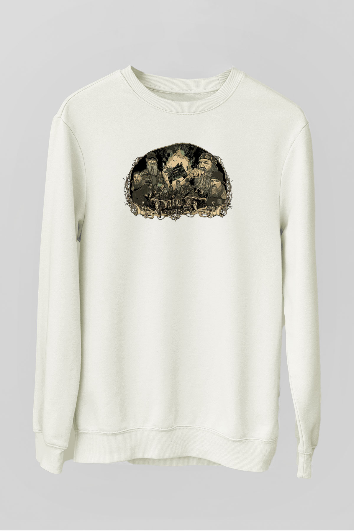 Duck Dynasty Beyaz Unisex Sweatshirt