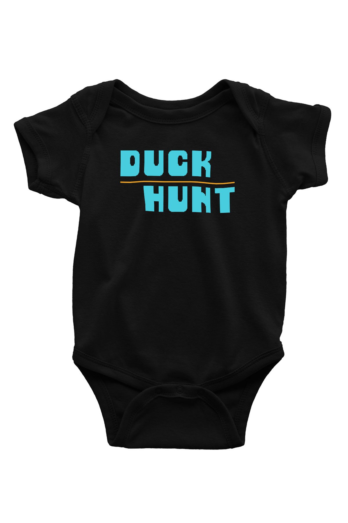 Duck Hunt Baskılı Siyah Bebek Body - Zıbın