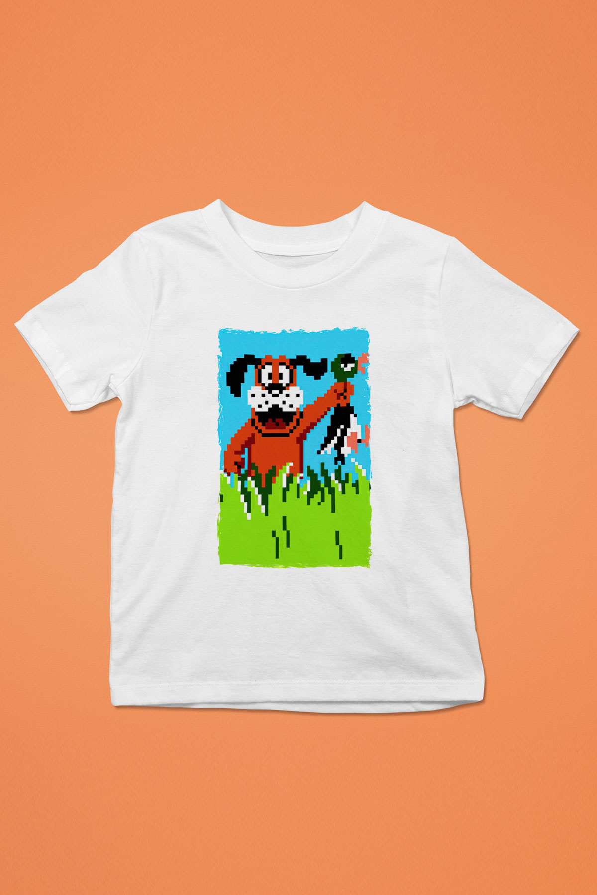 Duck Hunt Beyaz Unisex Çocuk Tişört
