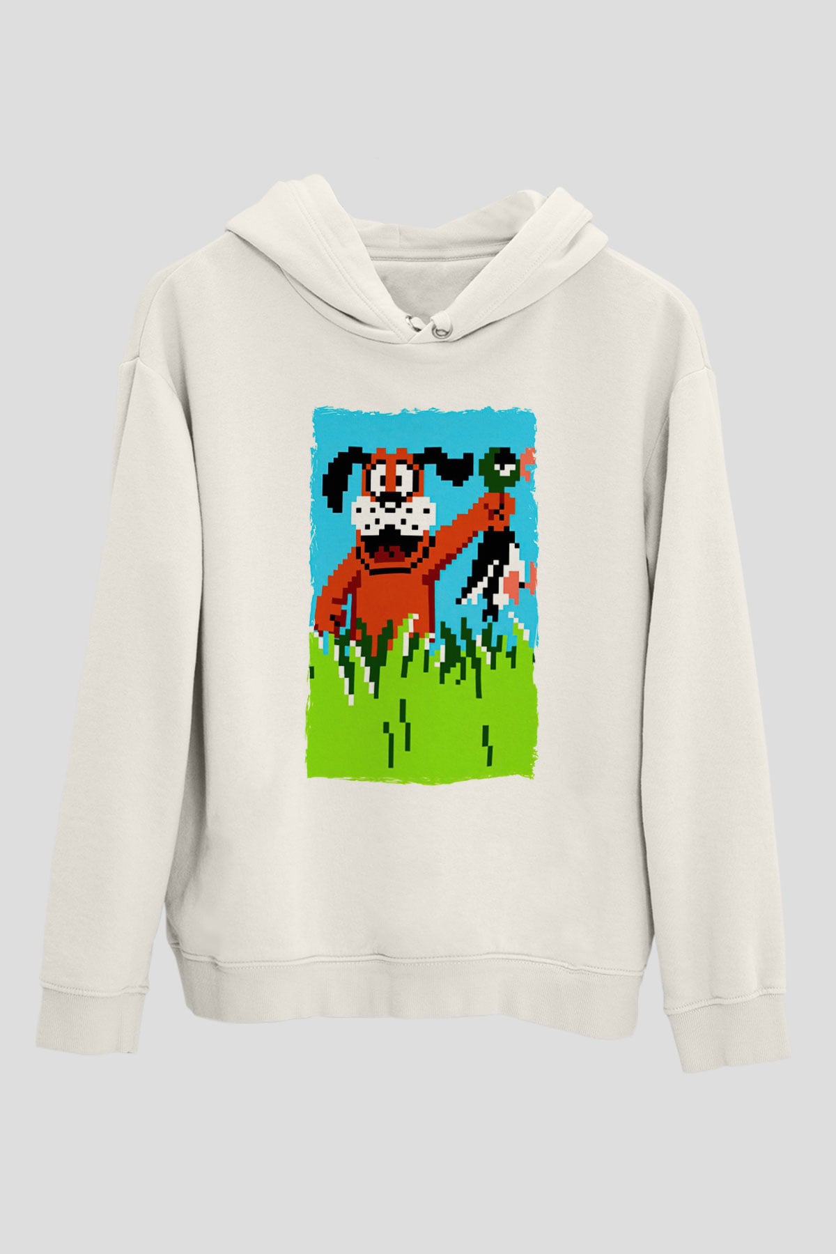 Duck Hunt Beyaz Unisex Hoodie