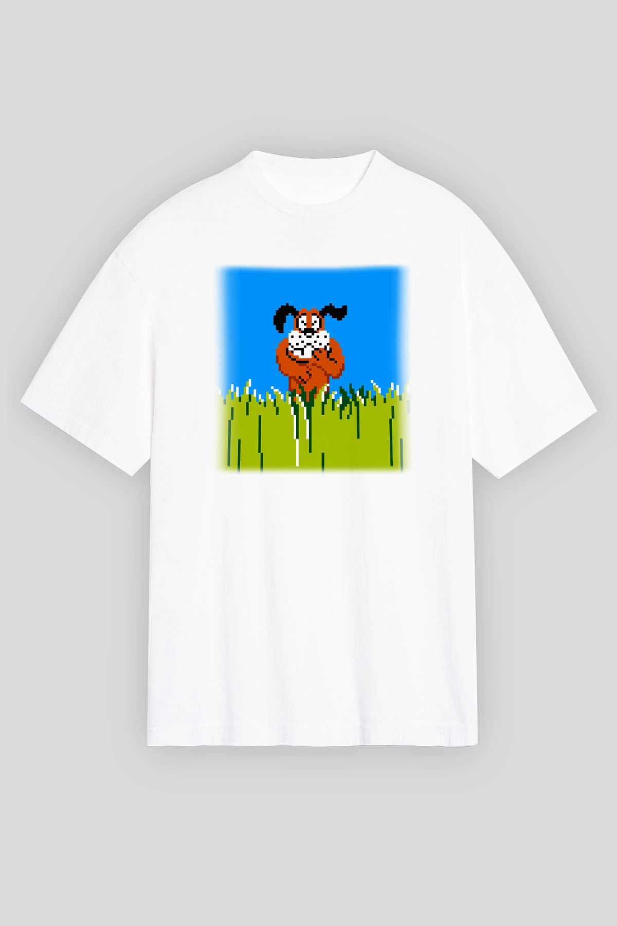 Duck Hunt Beyaz Unisex Oversize Tişört T-Shirt