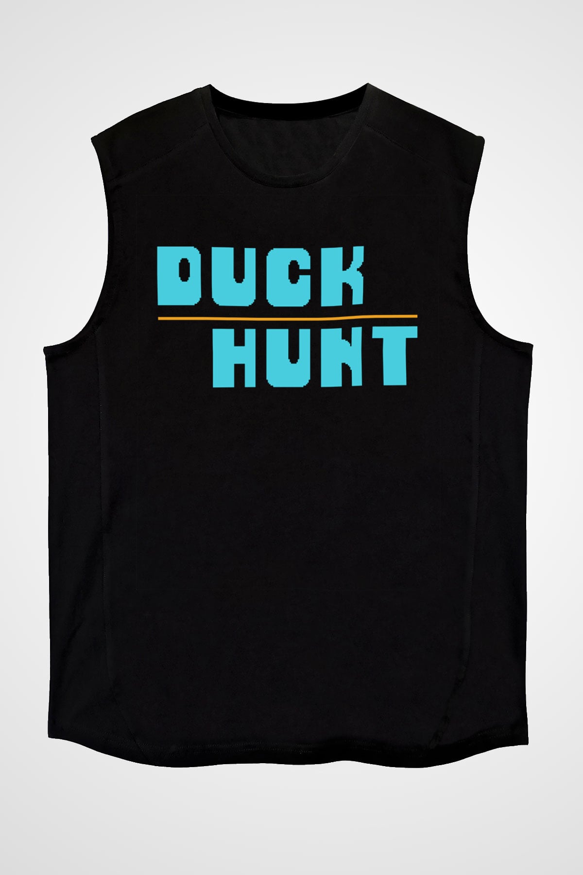 Duck Hunt Siyah Unisex Kolsuz Tişört