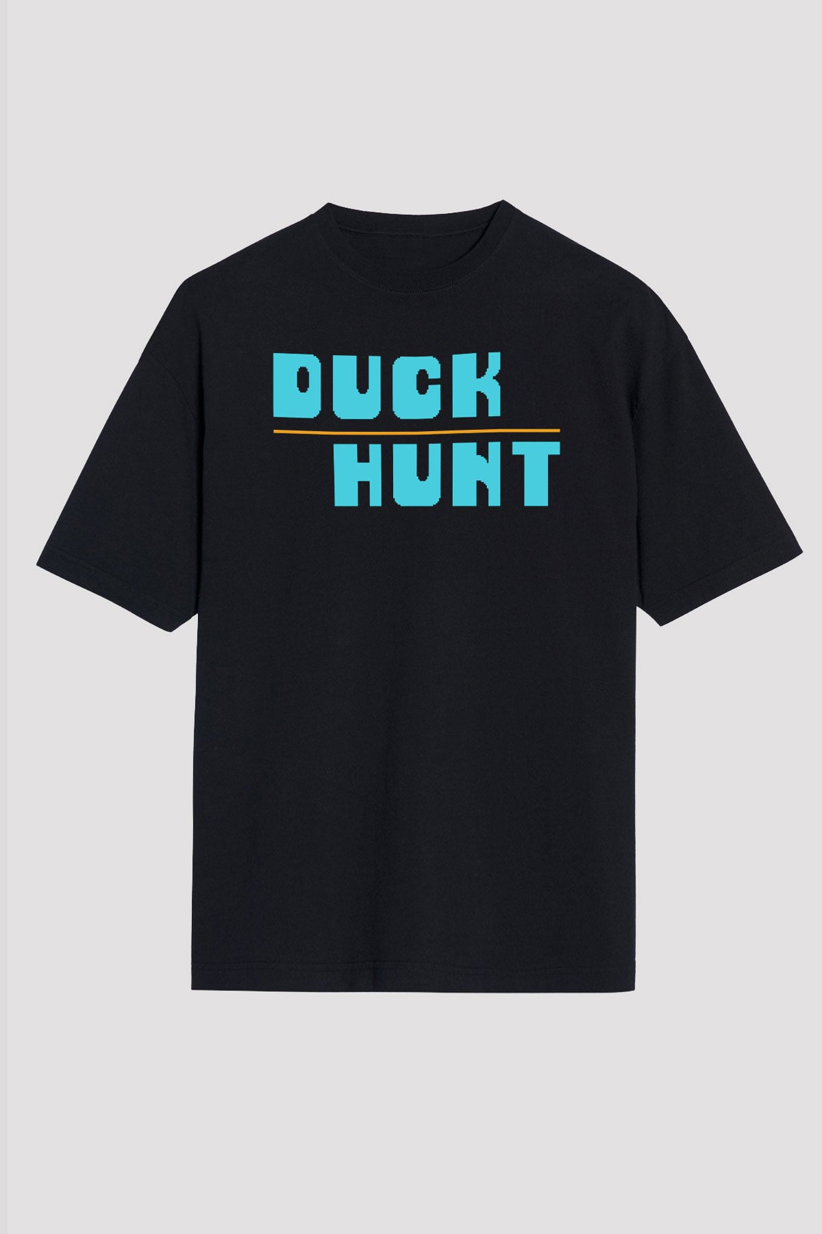 Duck Hunt Siyah Unisex Oversize Tişört T-Shirt