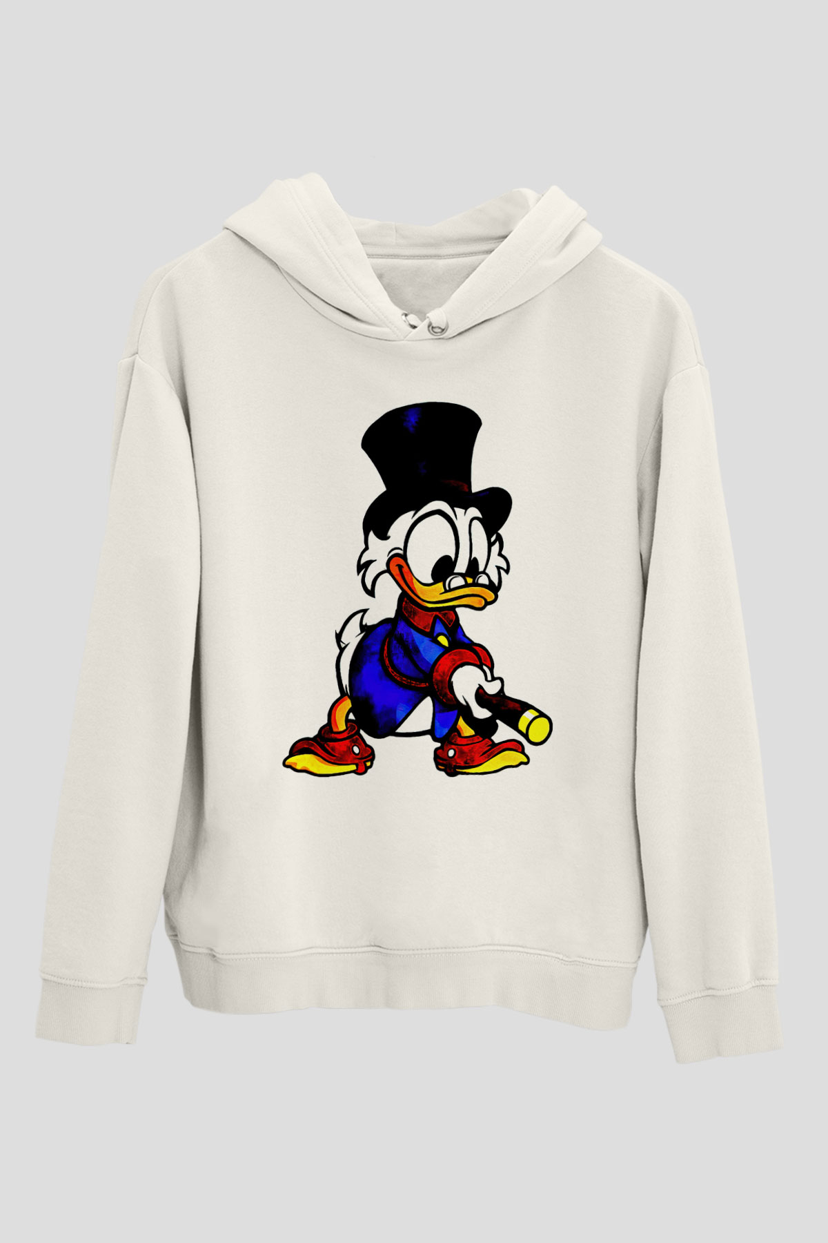 DuckTales Beyaz Unisex Hoodie
