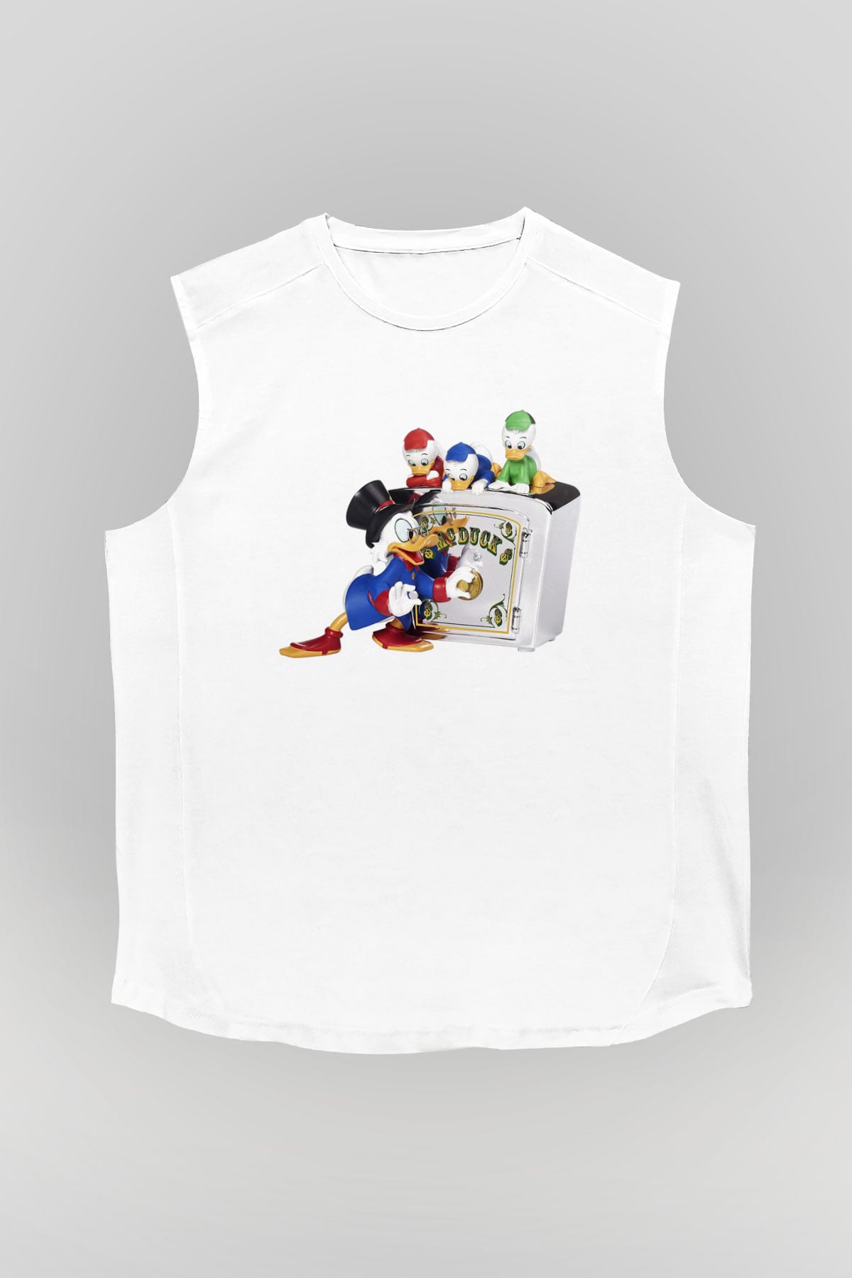 DuckTales Beyaz Unisex Kolsuz Tişört