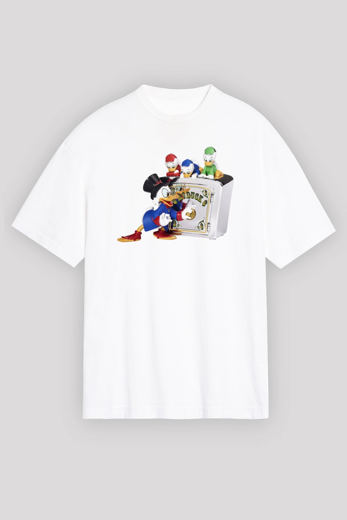 DuckTales Beyaz Unisex Oversize Tişört