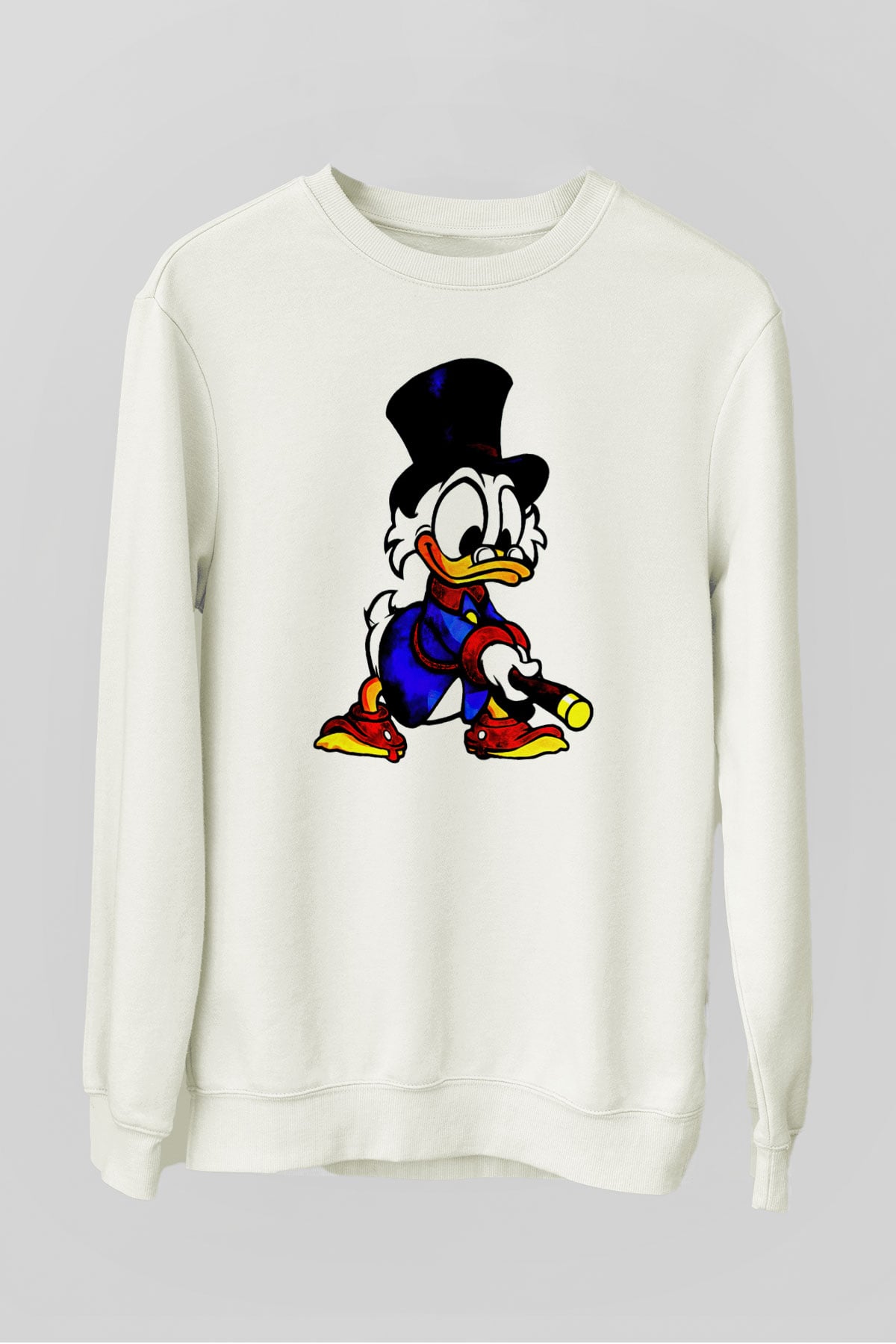 DuckTales Beyaz Unisex  Sweatshirt