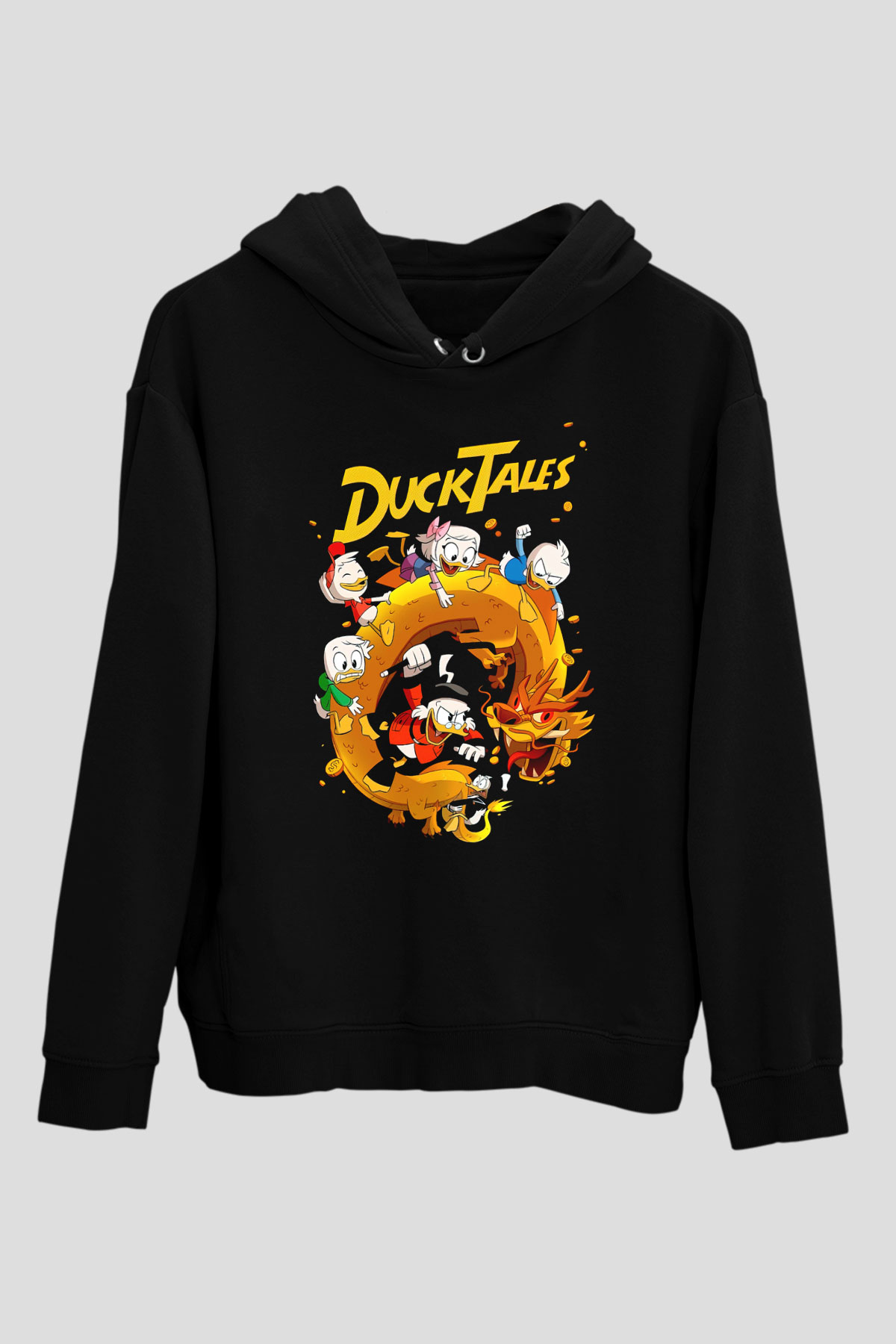 DuckTales Siyah Unisex Hoodie
