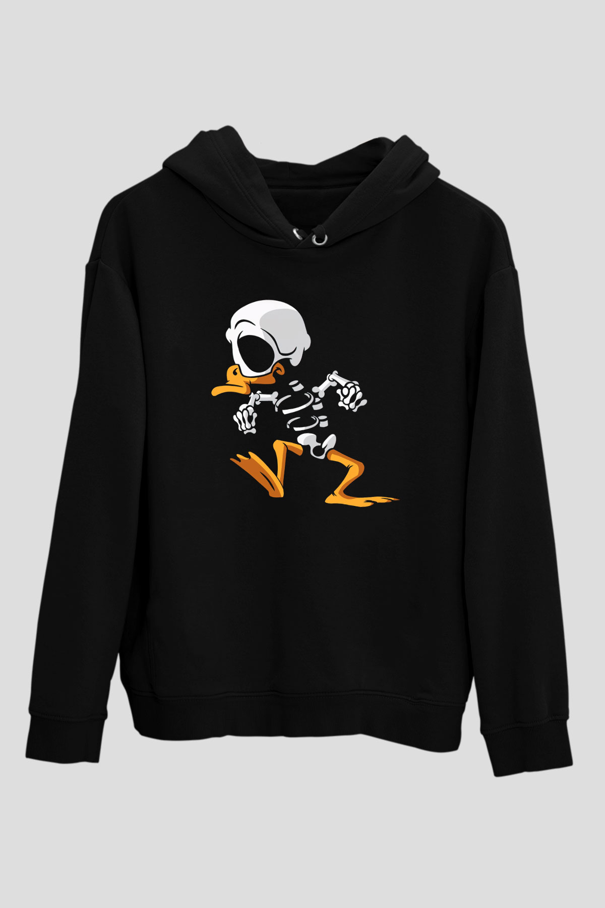 DuckTales Siyah Unisex Kapüşonlu Sweatshirt