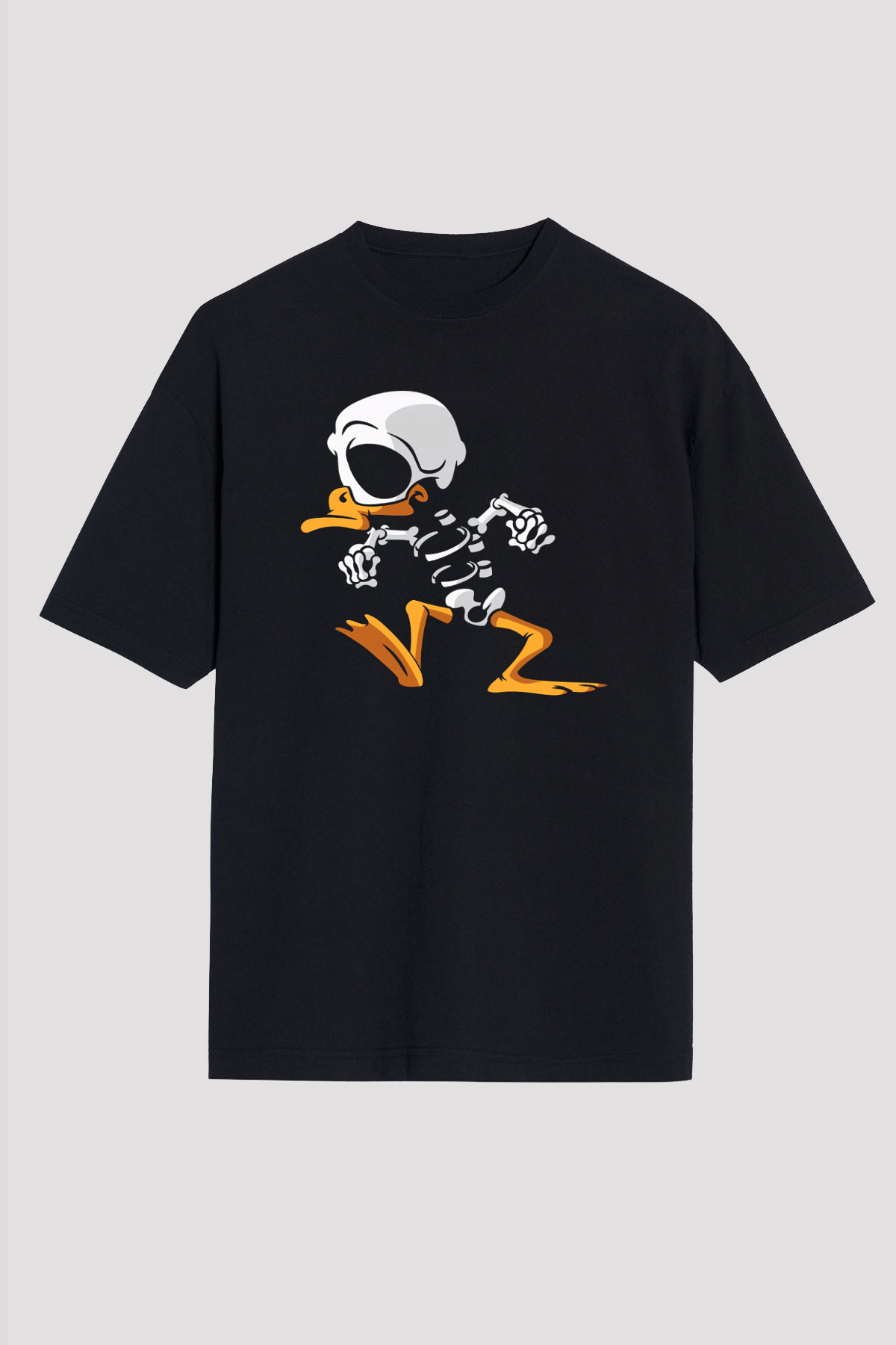 DuckTales Siyah Unisex Oversize Tişört