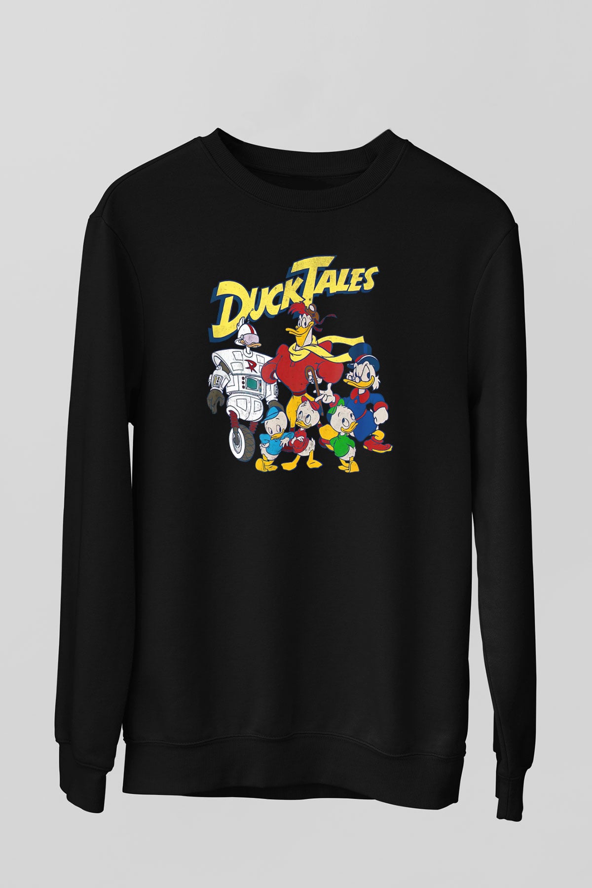 DuckTales Siyah Unisex  Sweatshirt