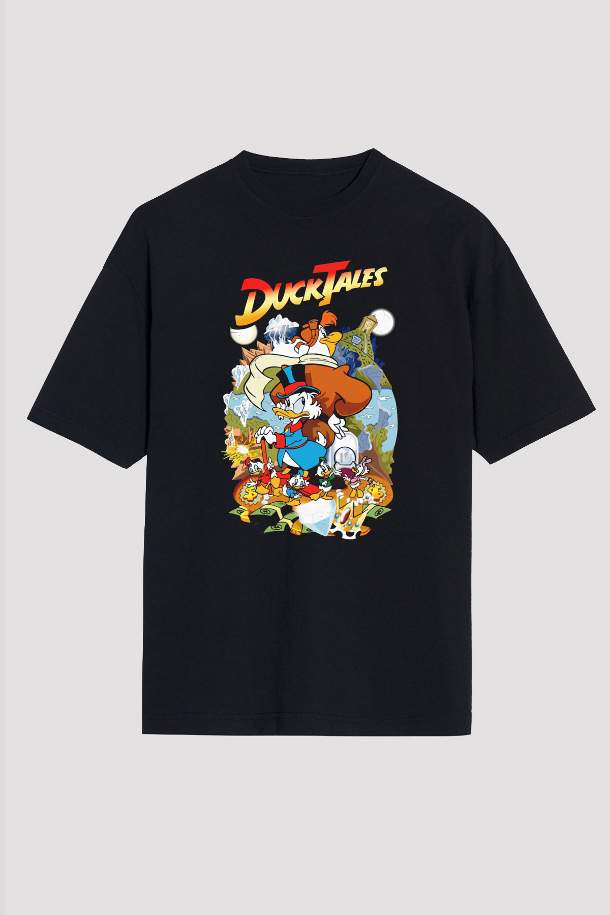 DuckTales Siyah Unisex Tişört
