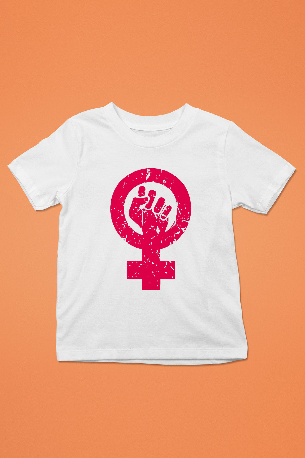 Dünya Kadınlar Günü Baskılı Beyaz Unisex Çocuk Tişört