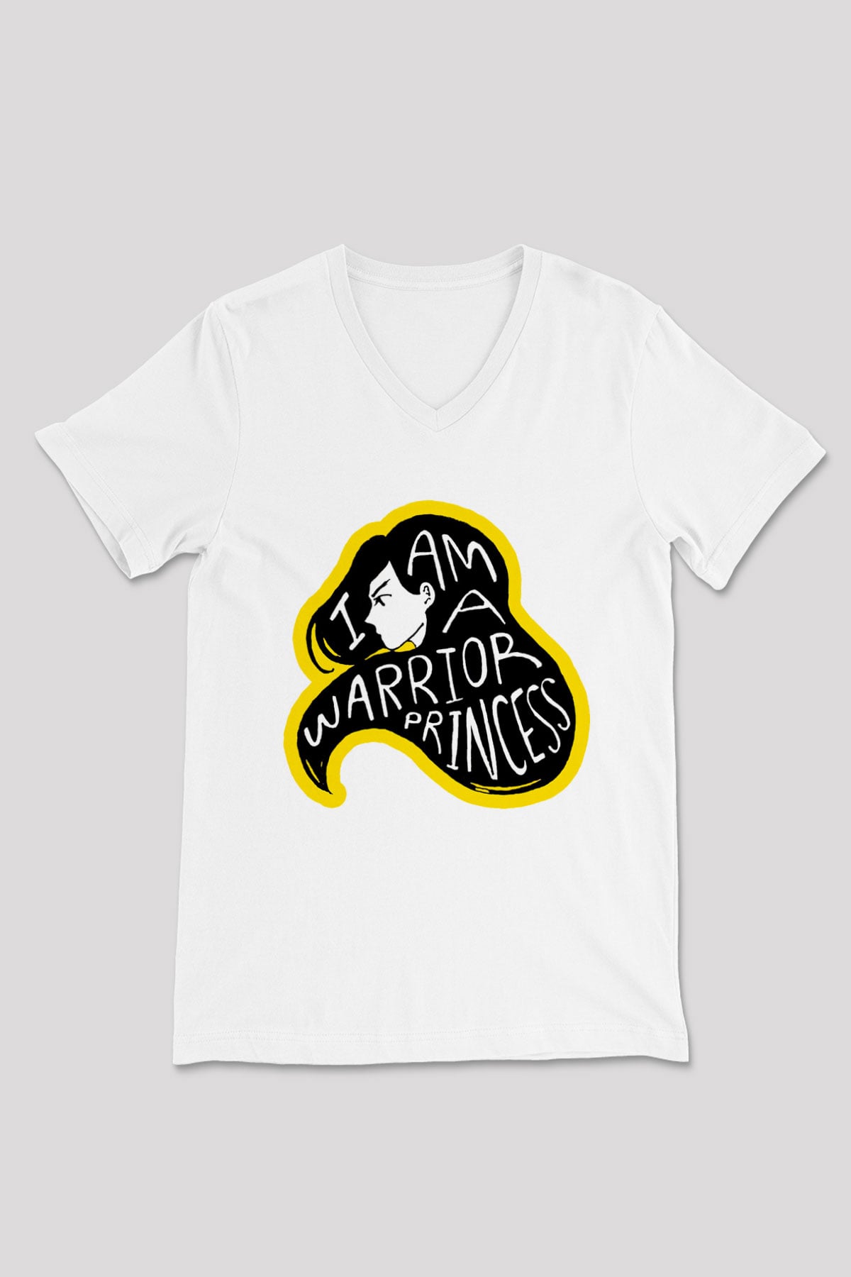 Dünya Kadınlar Günü Beyaz Unisex V Yaka Tişört T-Shirt