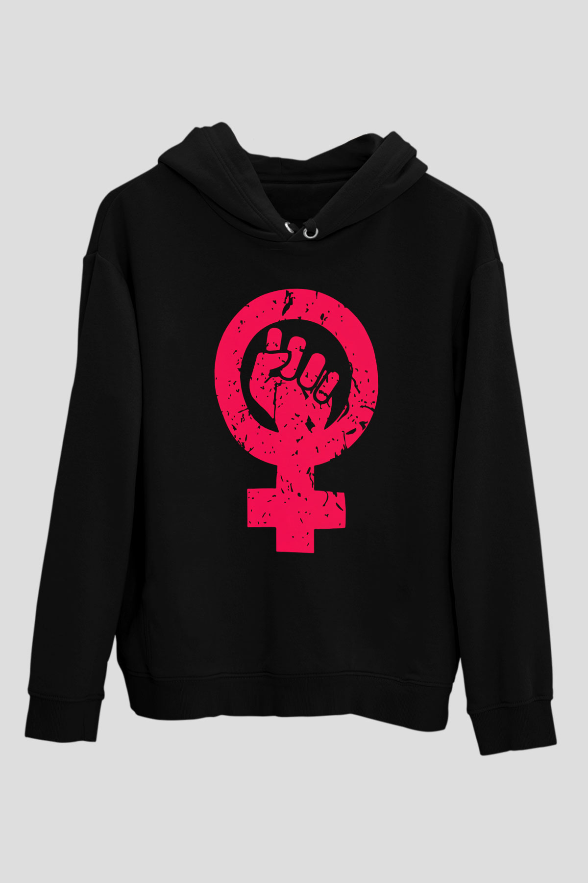Dünya Kadınlar Günü Siyah Unisex Hoodie
