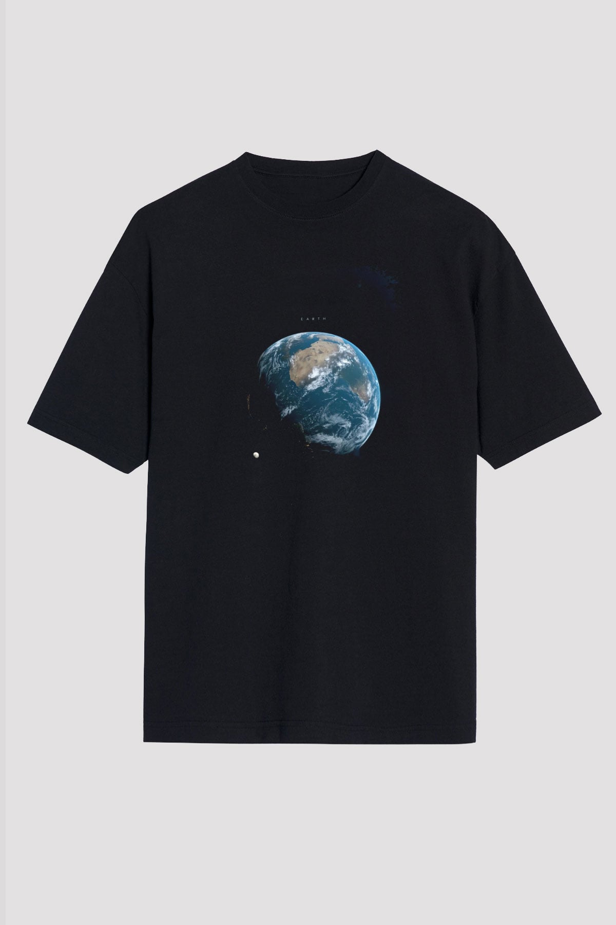 Dünya Renkli Fotoğraf Baskılı Unisex Oversize Tişört - Tshirt