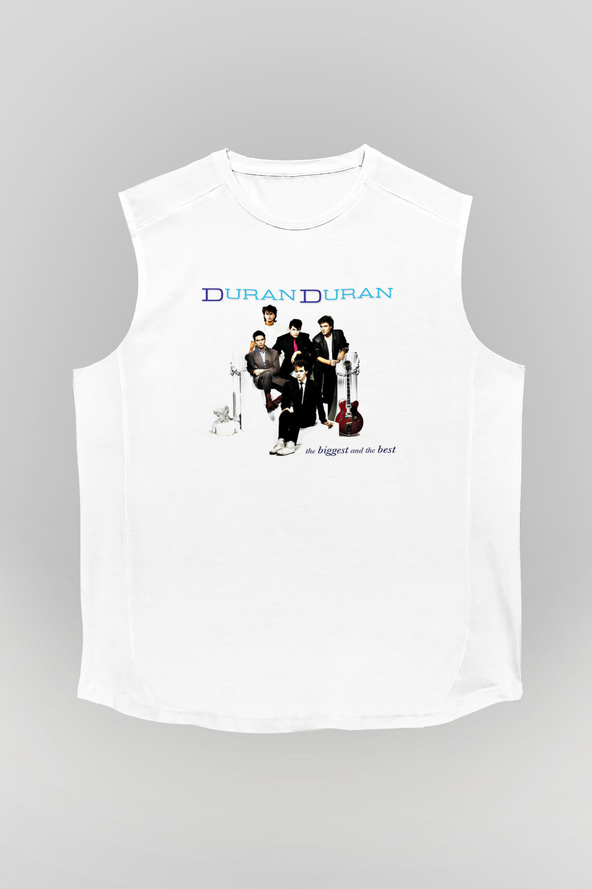 Duran Duran Baskılı Unisex Beyaz Kolsuz Tişört
