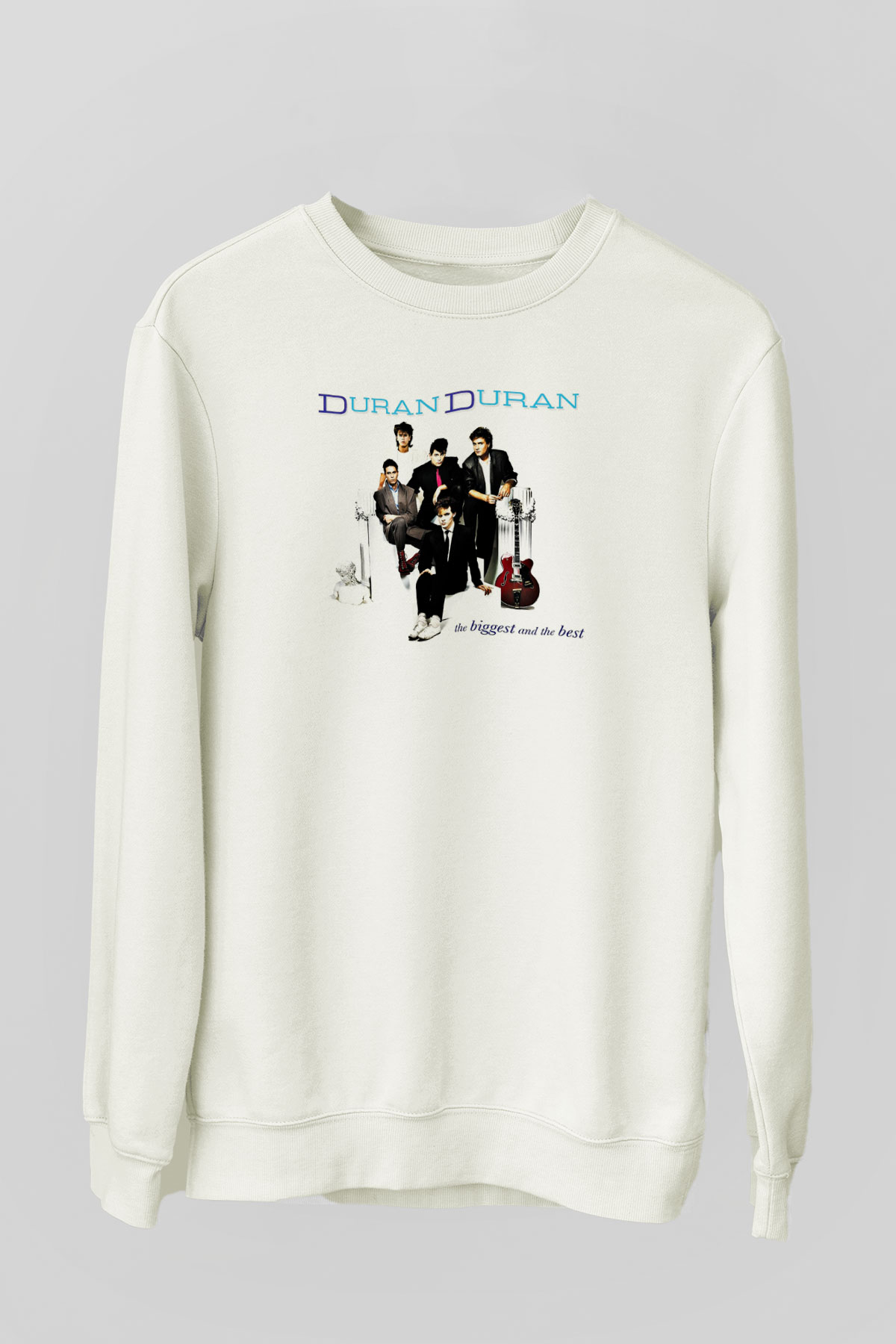 Duran Duran Baskılı Unisex Beyaz Sweatshirt
