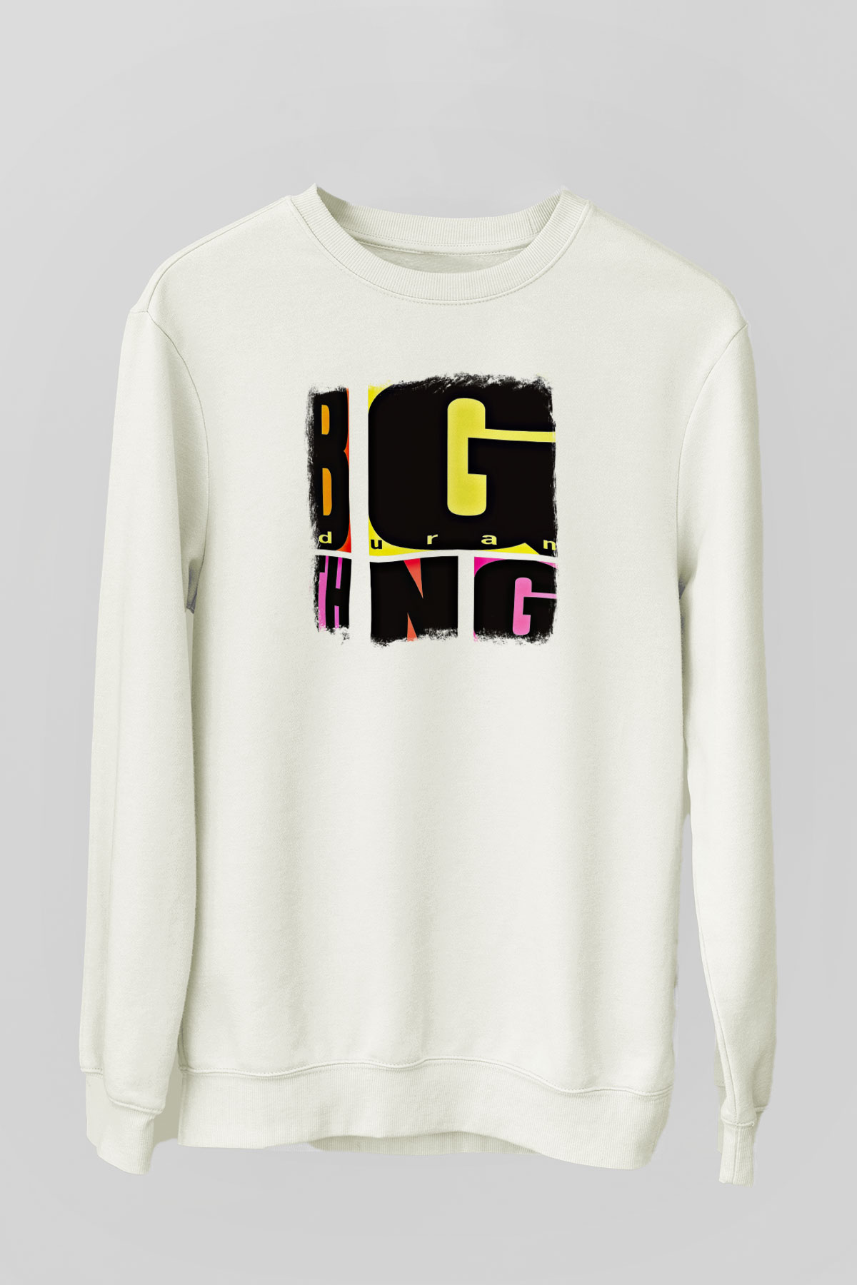Duran Duran Baskılı Unisex Beyaz Sweatshirt