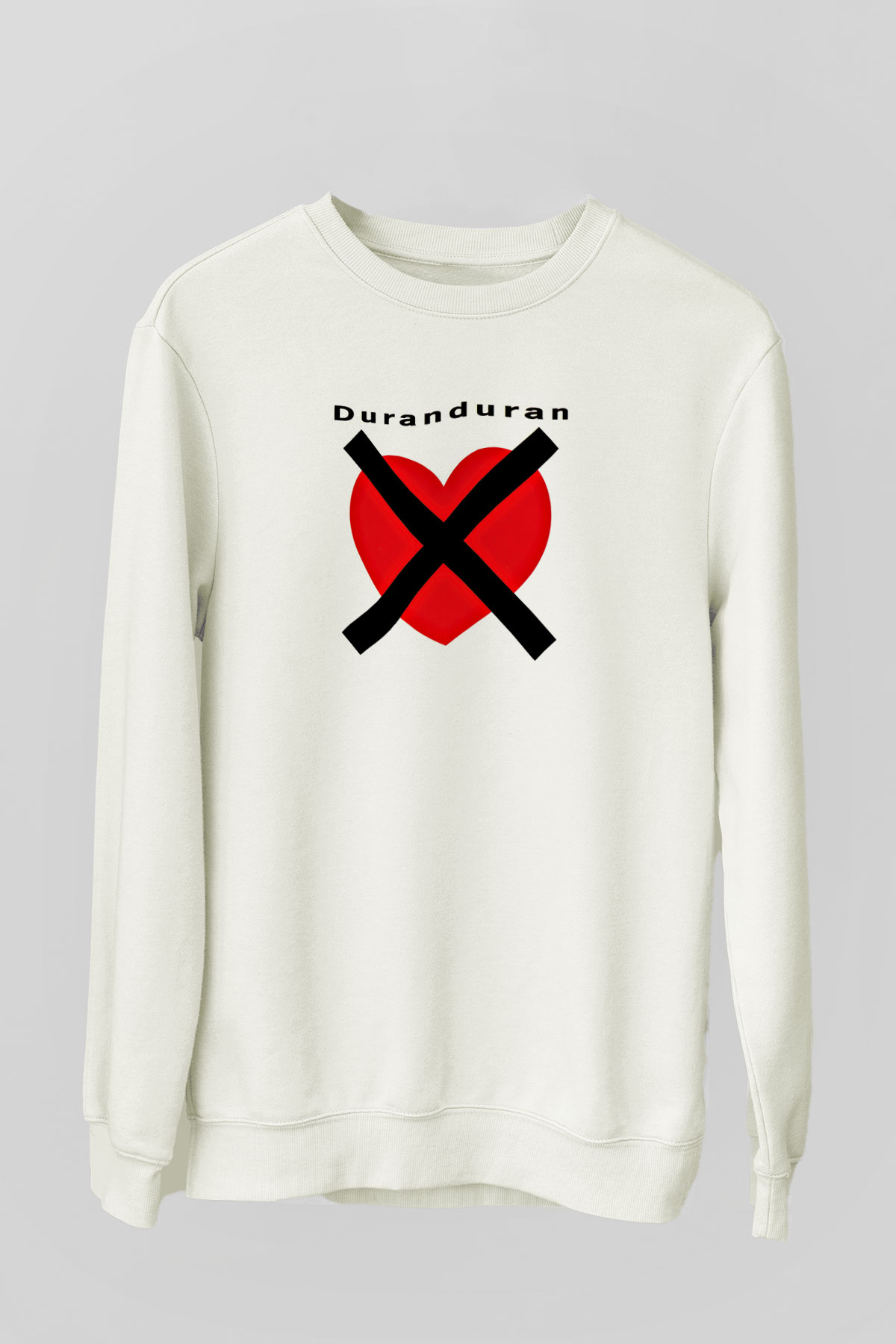 Duran Duran Baskılı Unisex Beyaz Sweatshirt