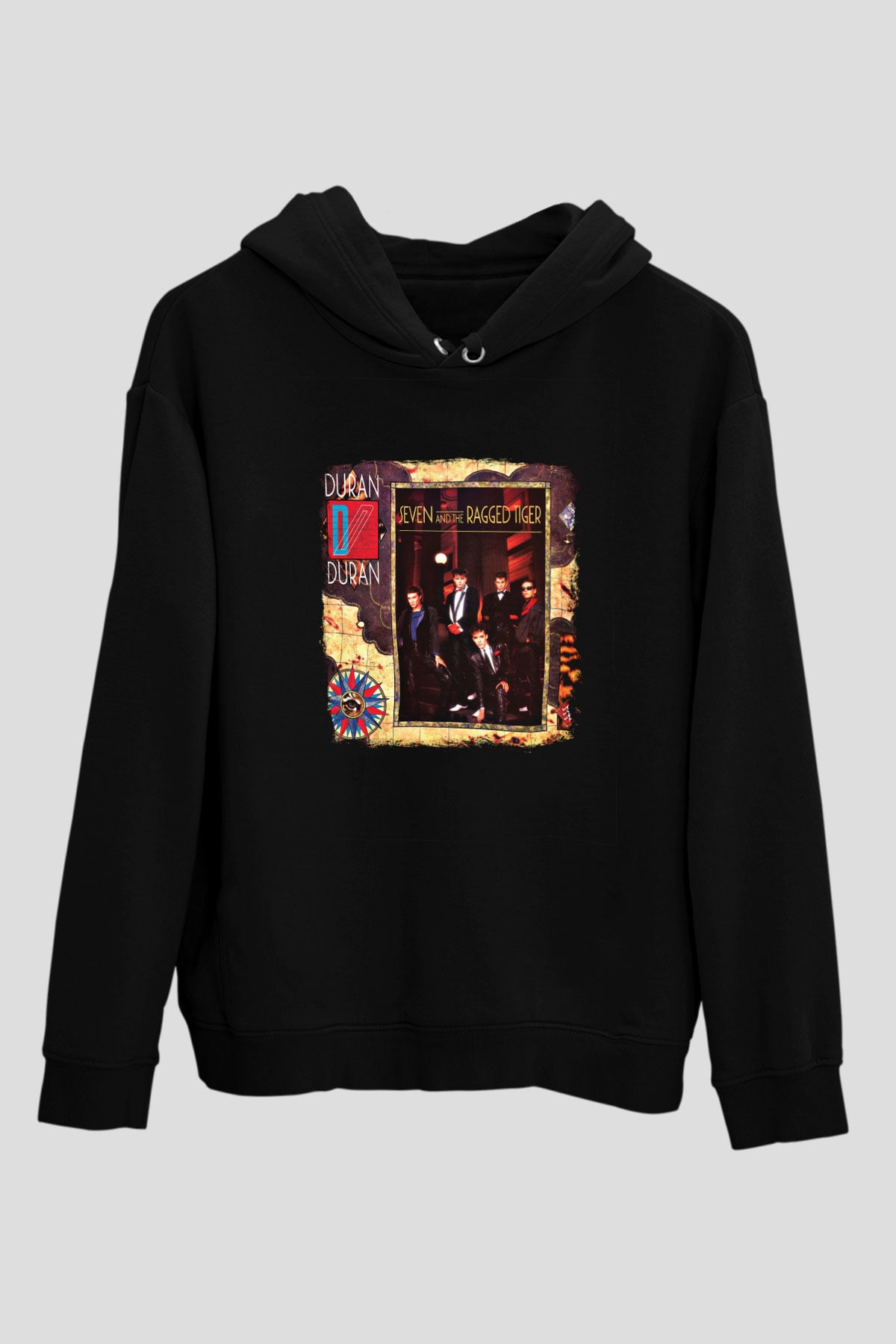 Duran Duran Baskılı Unisex Siyah Hoodie