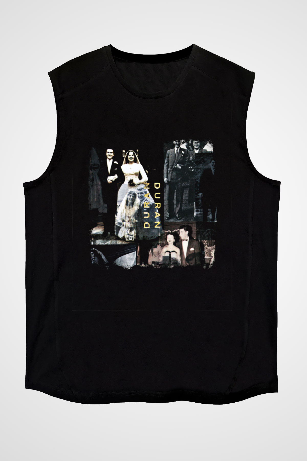Duran Duran Baskılı Unisex Siyah Kolsuz Tişört