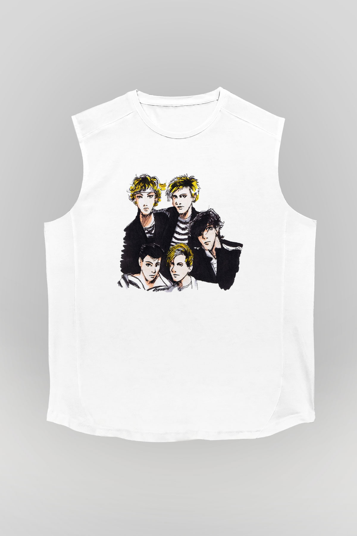 Duran Duran Beyaz Unisex Kolsuz Tişört