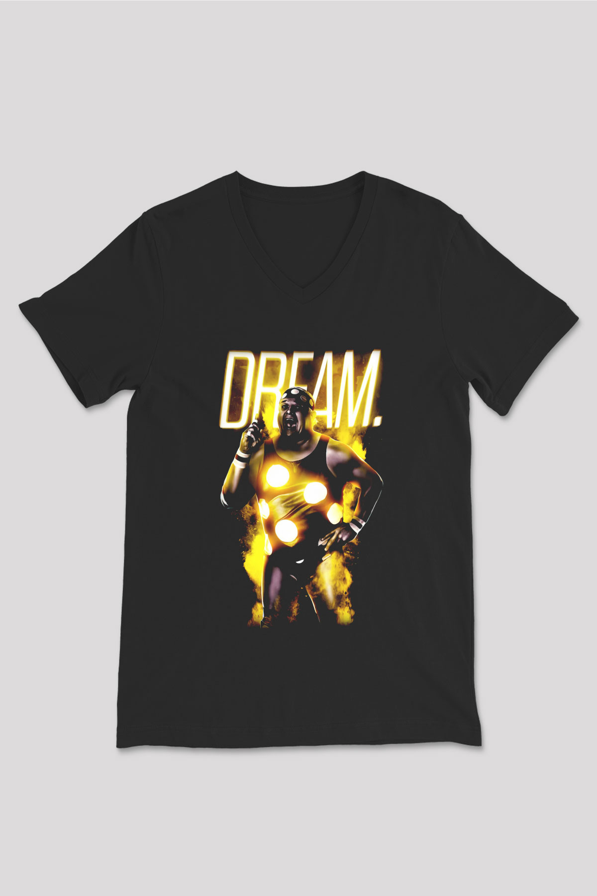Dusty Rhodes Siyah Unisex  V Yaka Tişört
