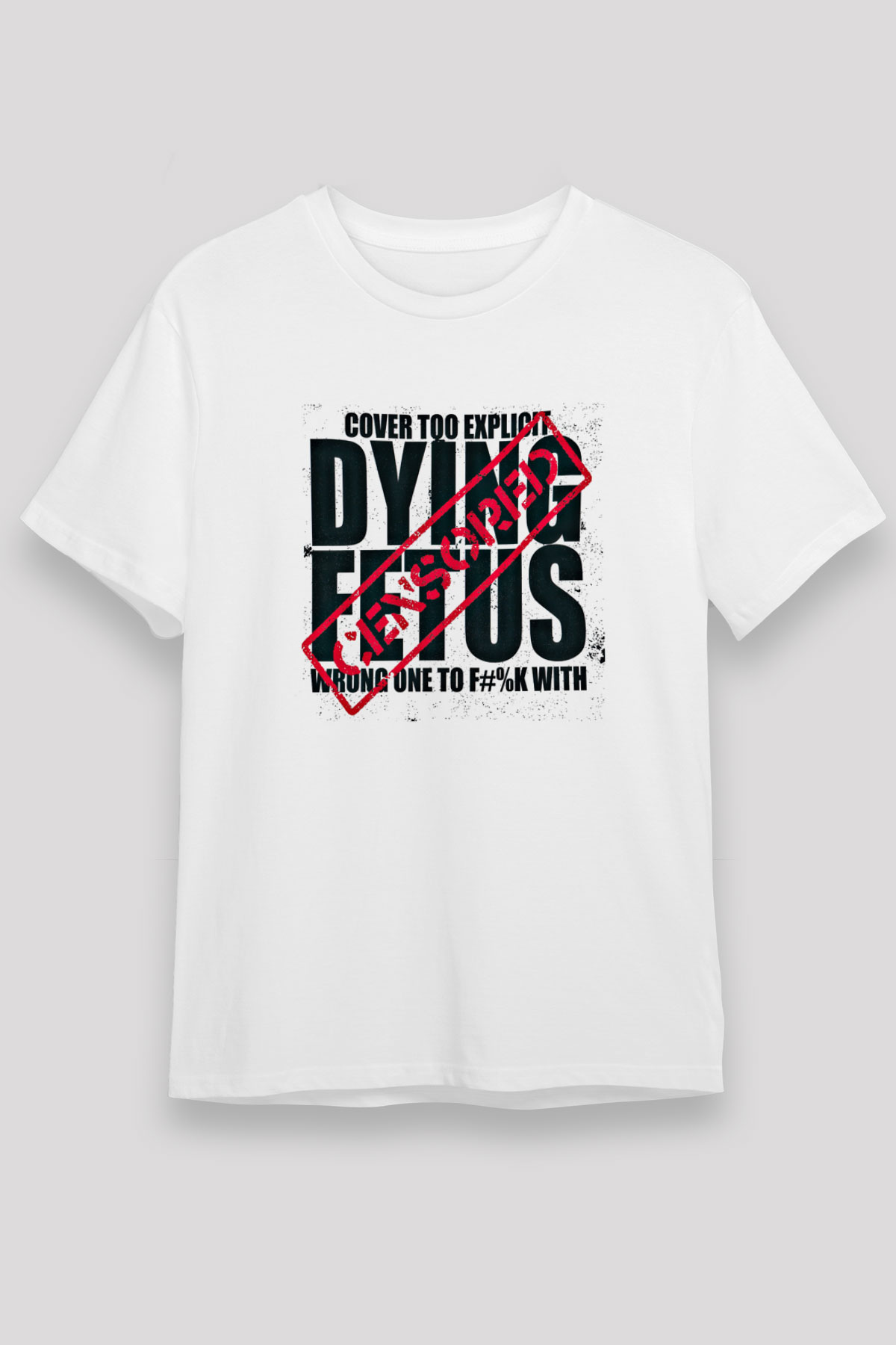 Dying Fetus Baskılı Unisex Beyaz Tişört