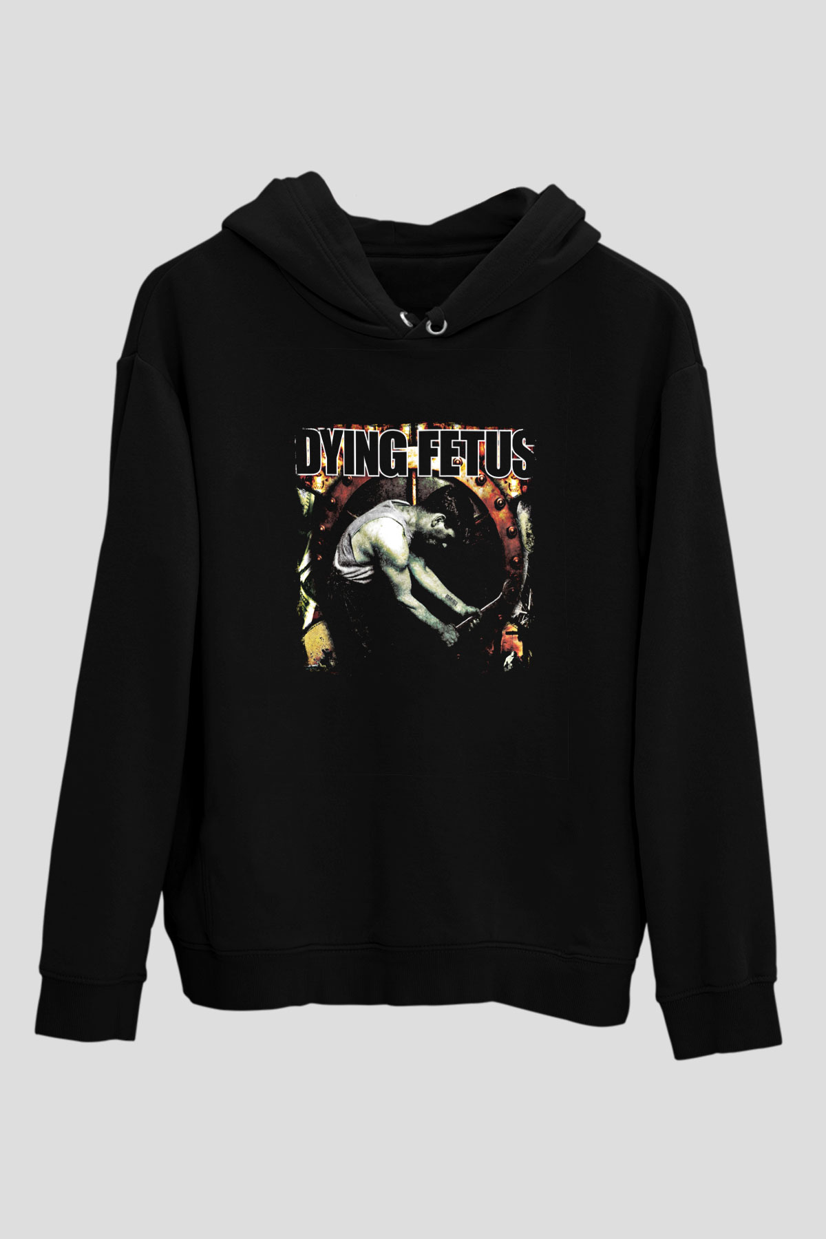 Dying Fetus Baskılı Unisex Siyah Hoodie