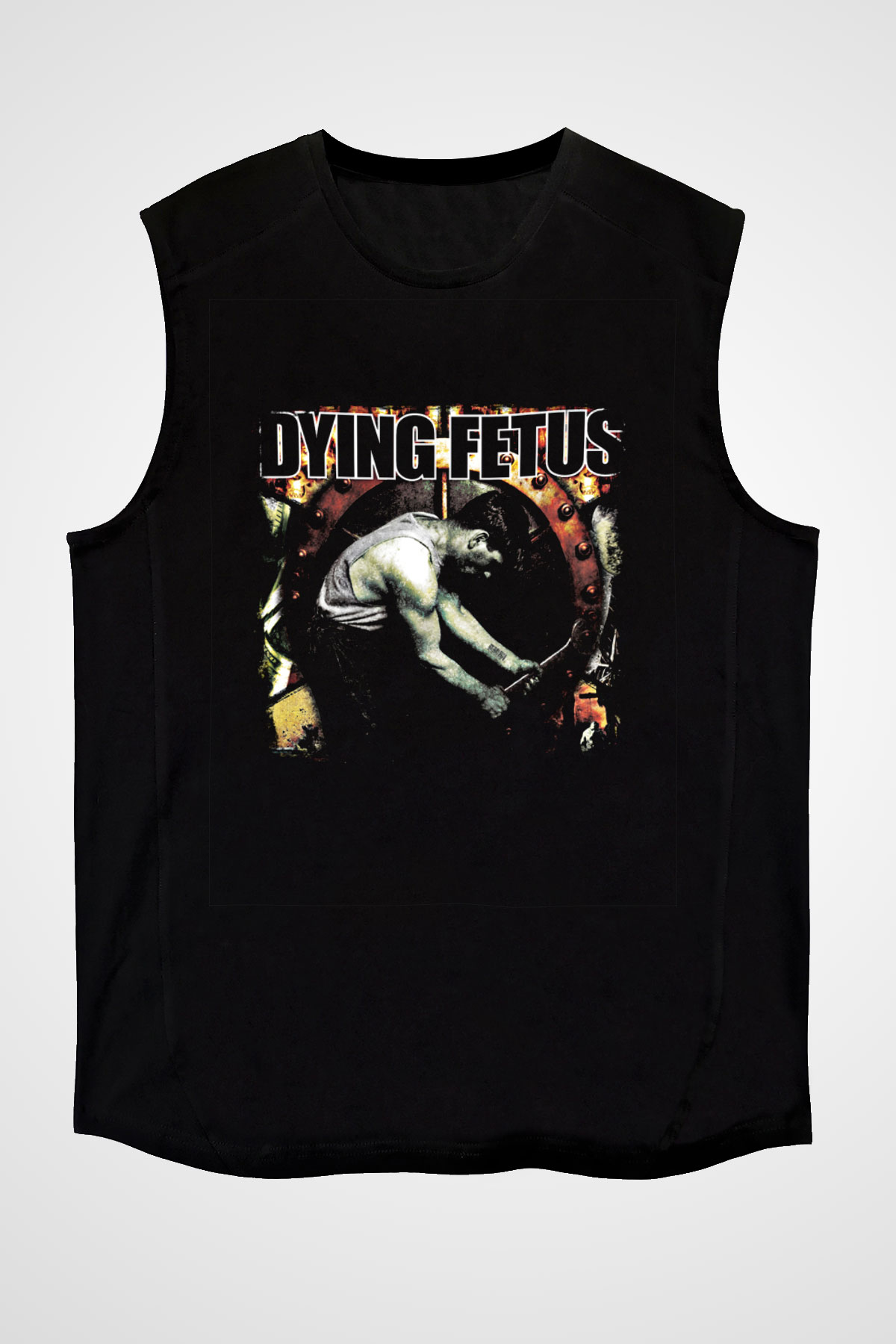 Dying Fetus Baskılı Unisex Siyah Kolsuz Tişört