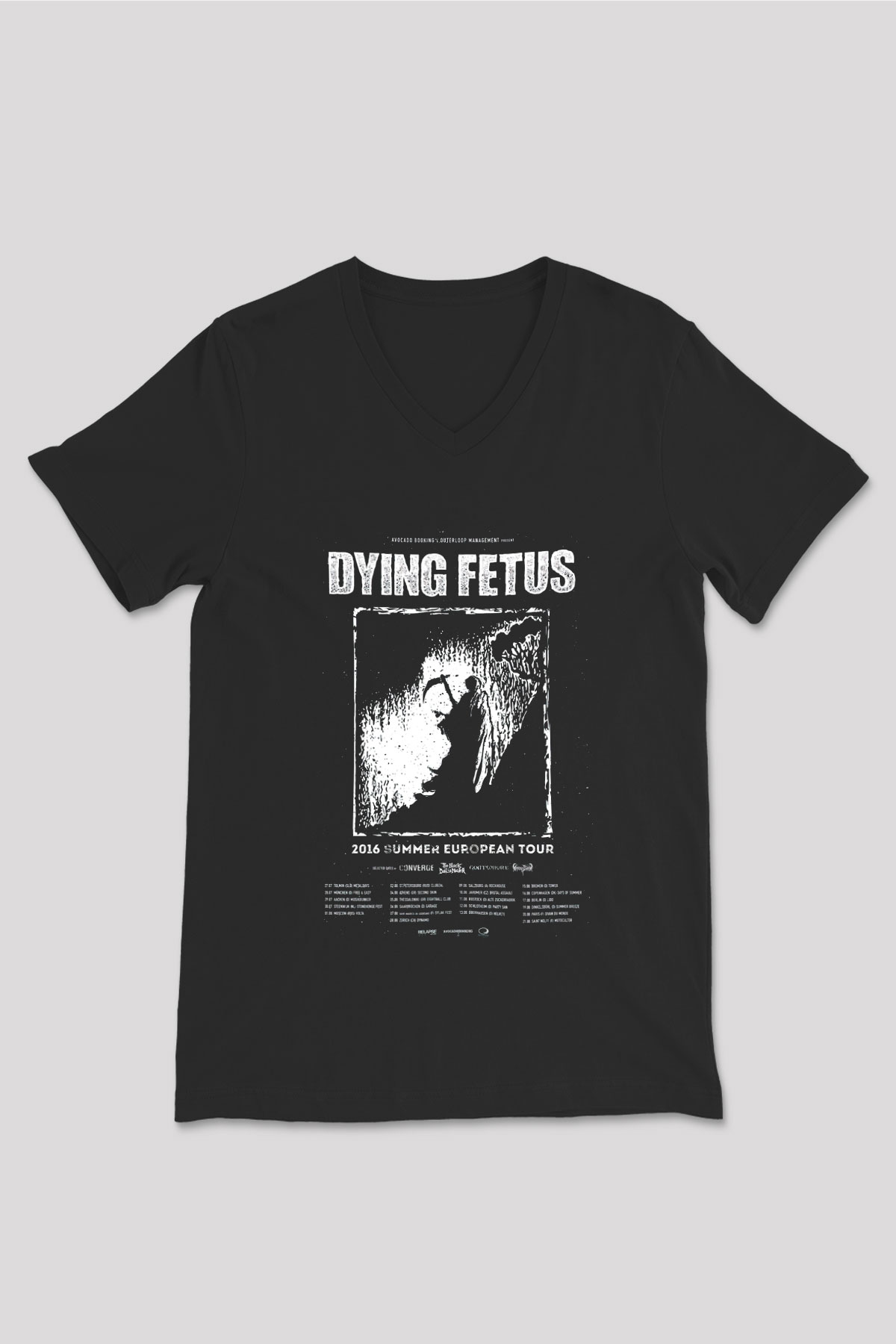 Dying Fetus Siyah Unisex V Yaka Tişört T-Shirt