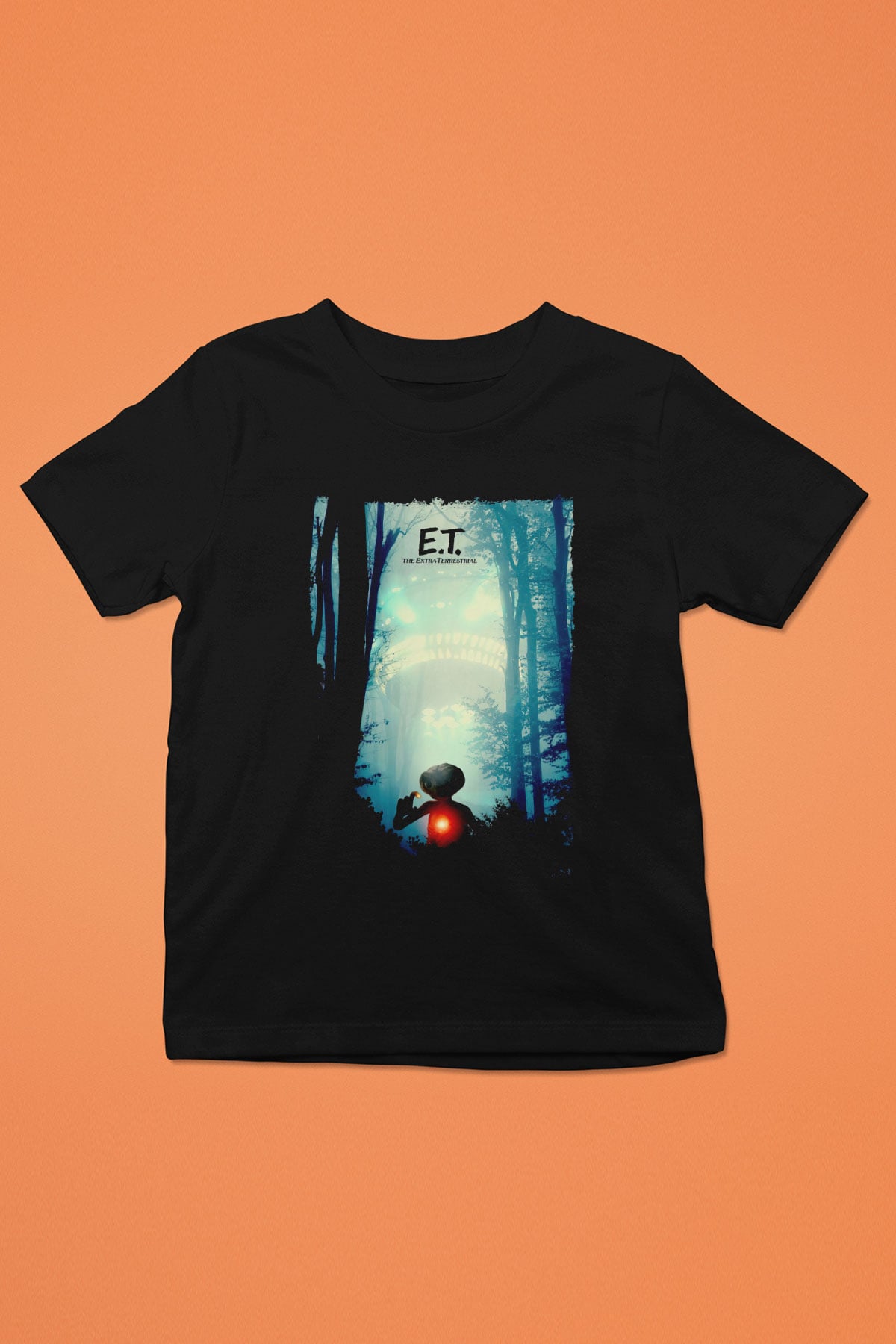E.T. Siyah Unisex  Çocuk Tişört