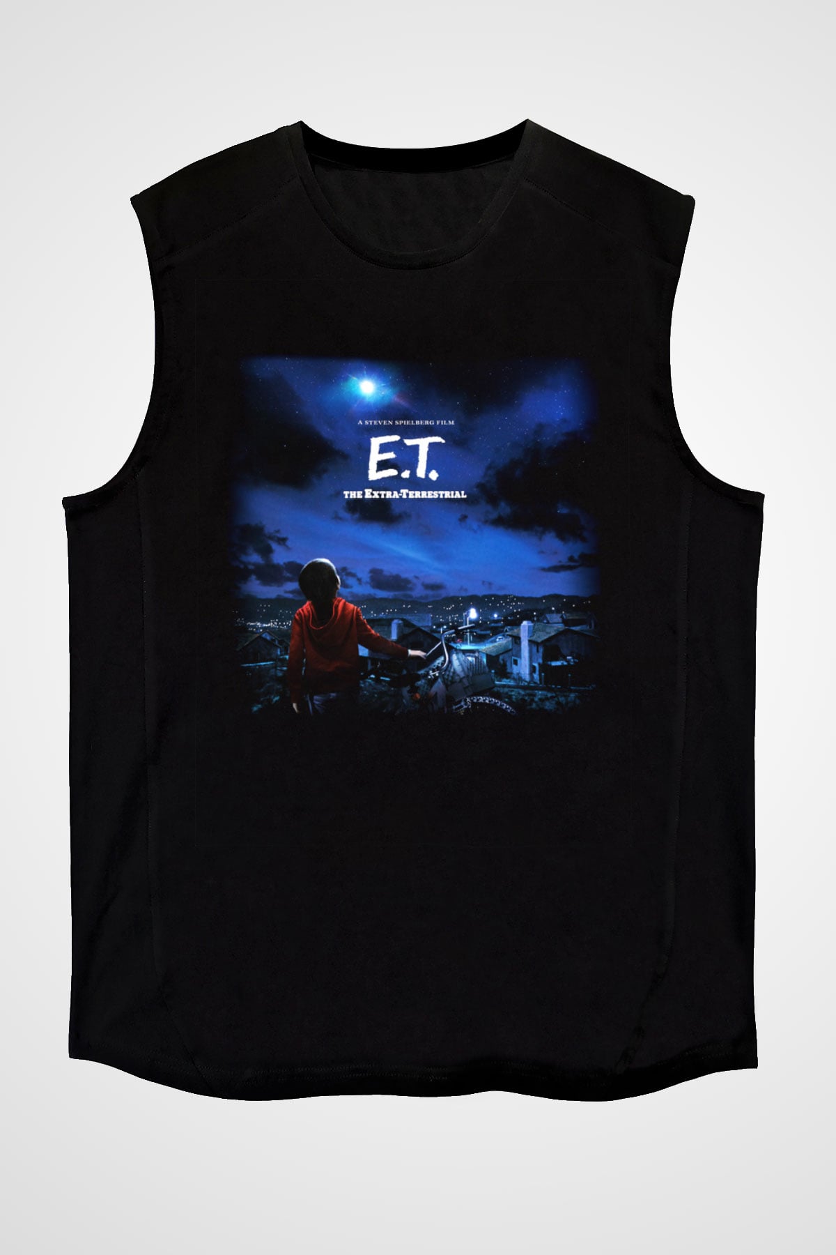 E.T. Siyah Unisex Kolsuz Tişört