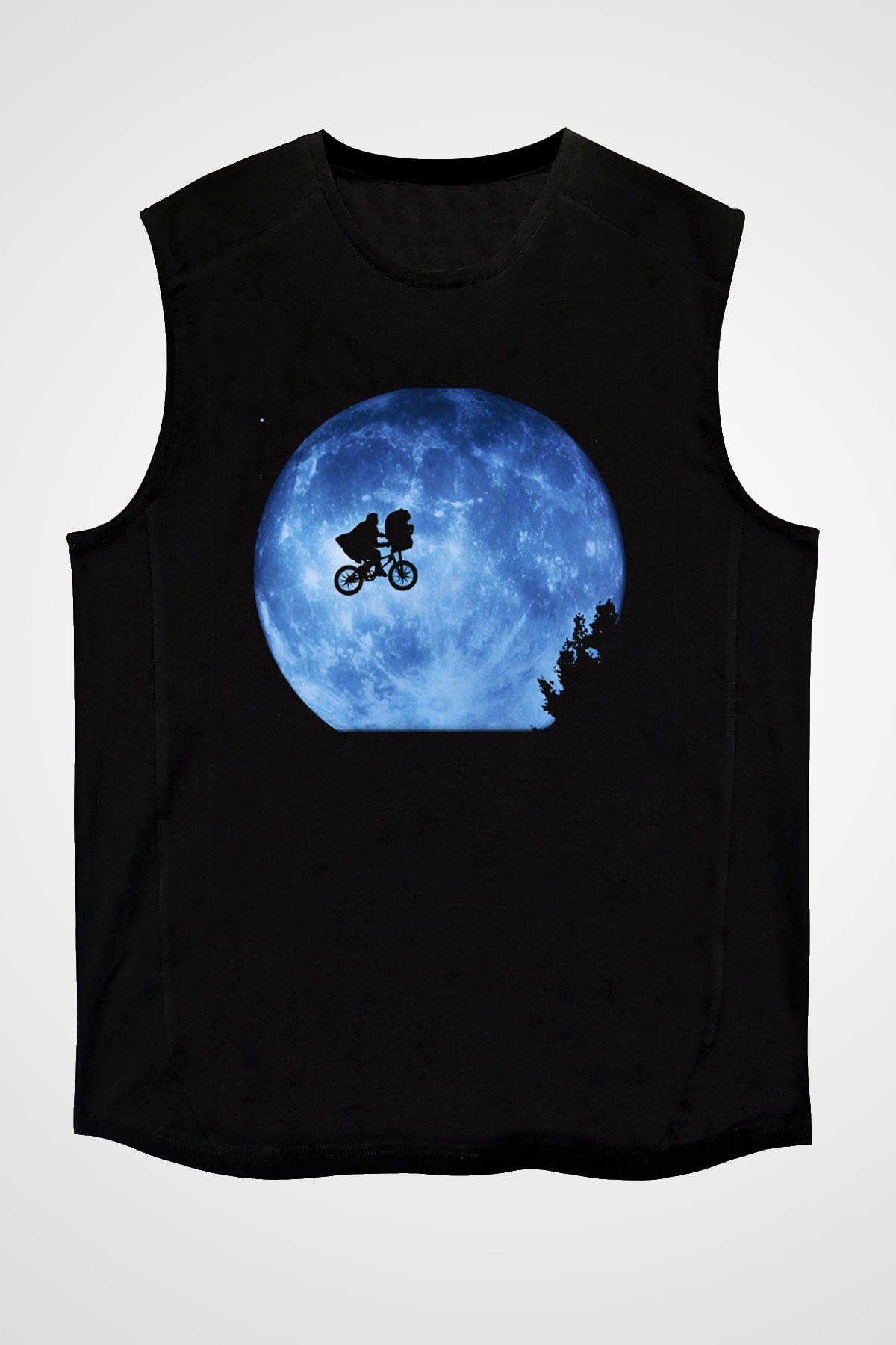 E.T. Siyah Unisex Kolsuz Tişört
